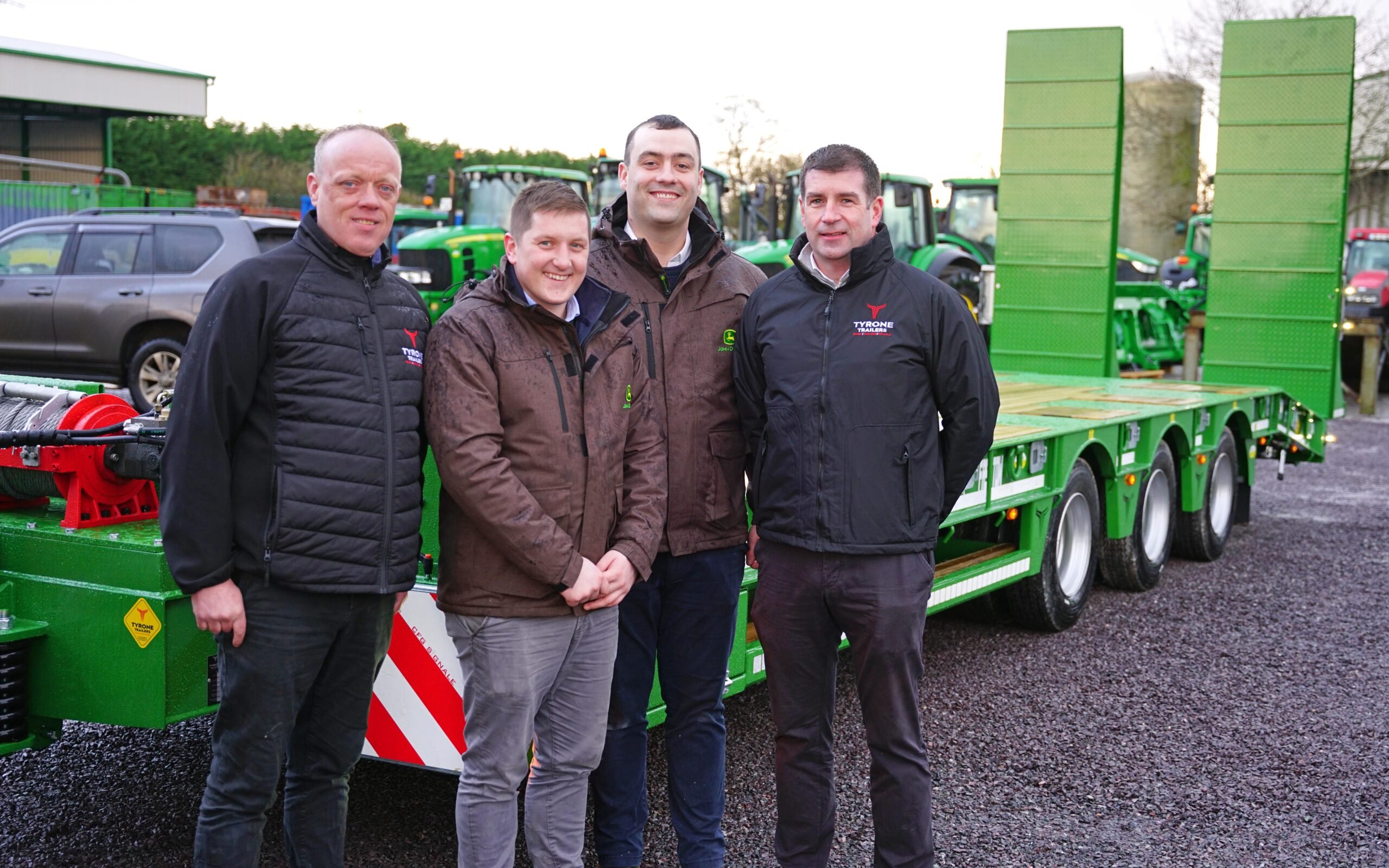 L-r: Declan McMoran (Tyrone Trailers); Andrew Bonham (Meath Farm Machinery); Eoin Hannon (Meath Farm Machinery); Kevin McSorley (Tyrone Trailers).