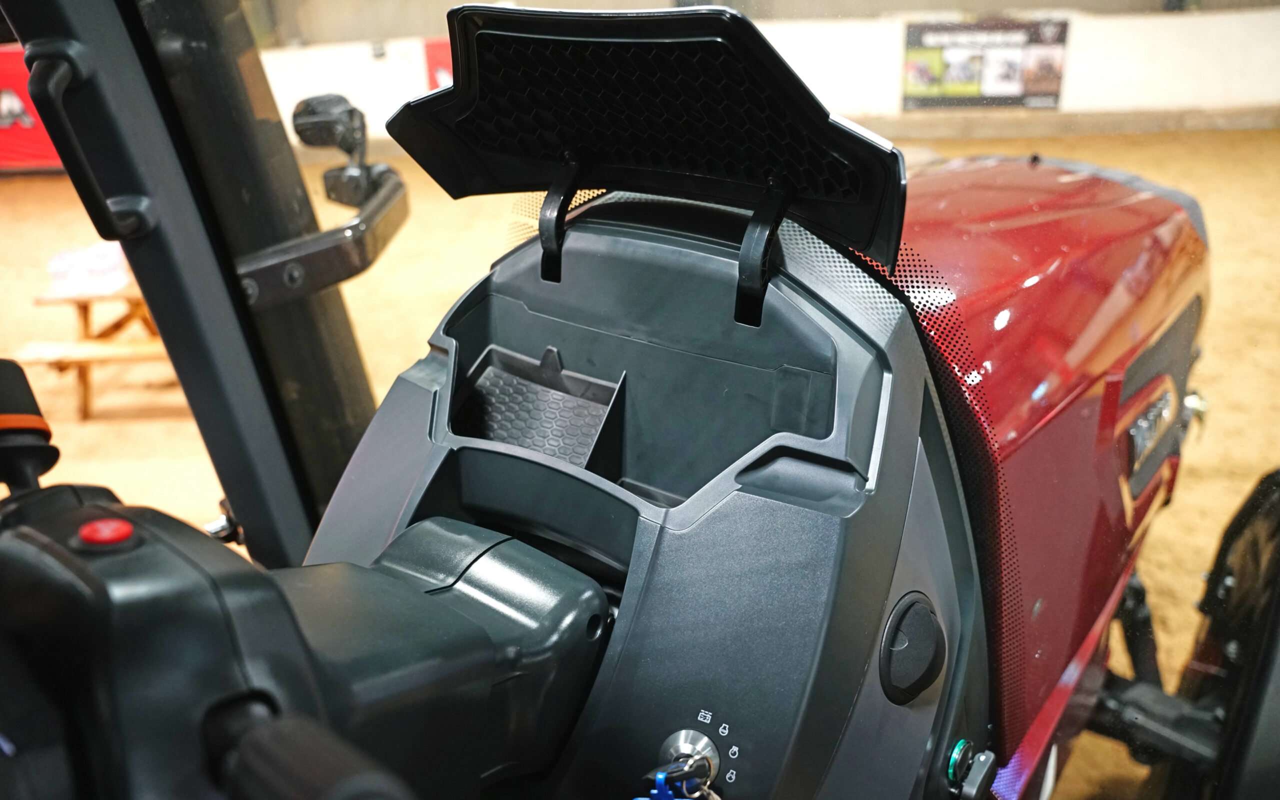 Moving the dashboard to the right-hand pillar has improved forward vision and allowed room for extra storage