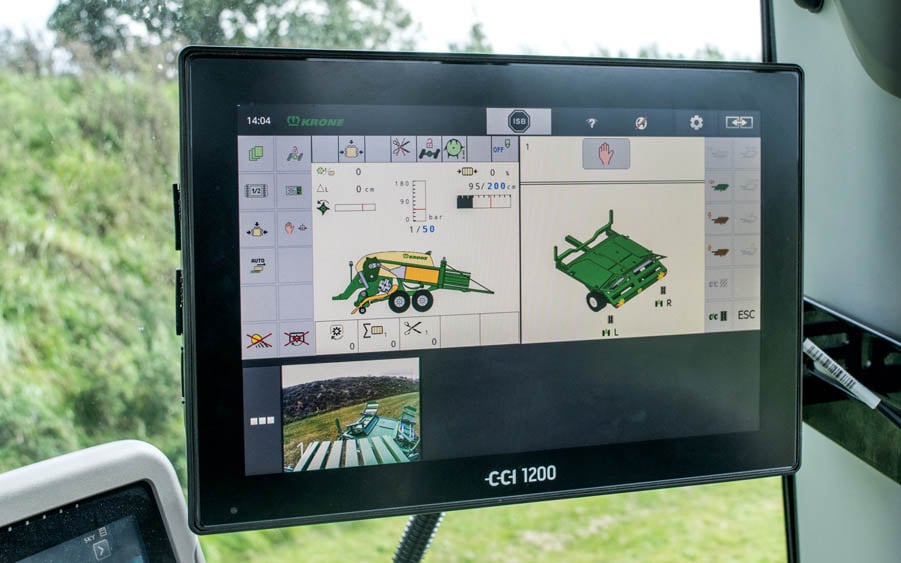 The Krone colour touchscreen can be used to control the revamped mowers along with all other ISOBUS-enabled implements