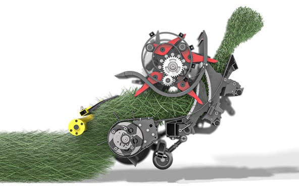 The optional four banks of feed tines gives a more even flow
