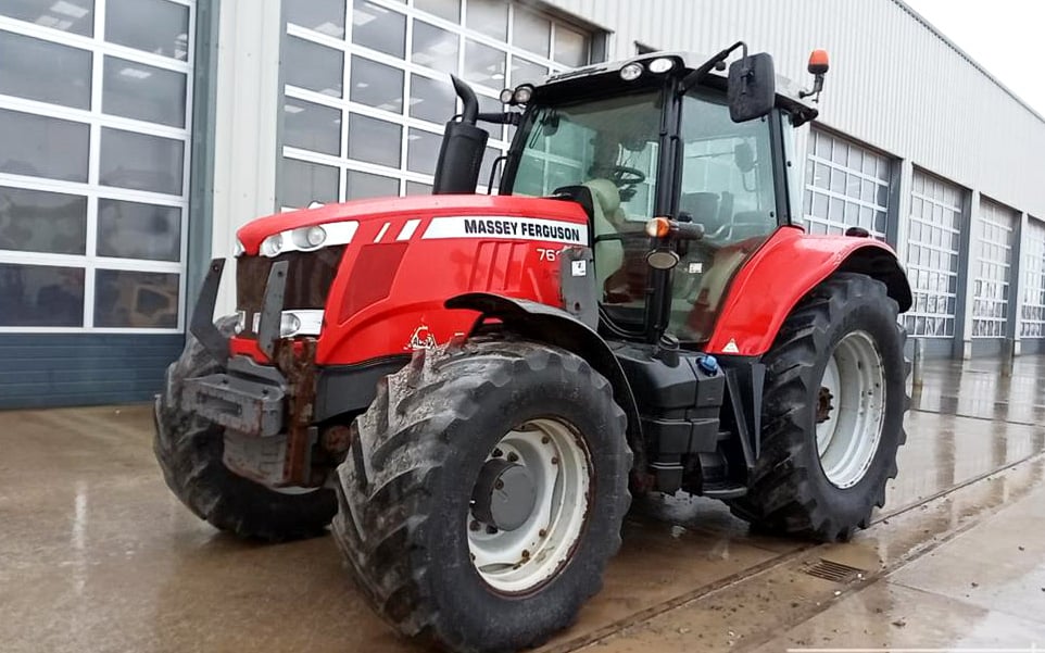 The Massey Ferguson 7618 was produced for just two years. This example was first registered in 2015 and has 165hp on tap. Front and cab suspension along with loader brackets are also part of the deal. Hours unknown.