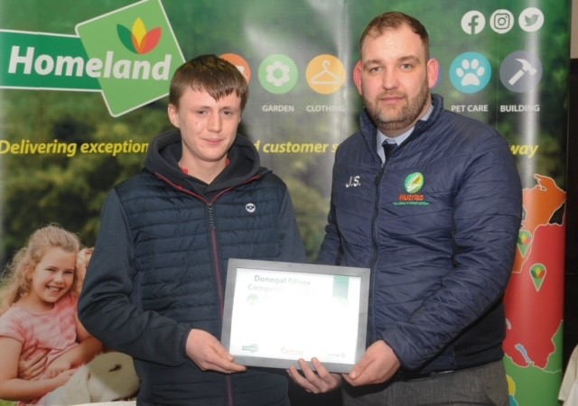 Zack Hamilton, on behalf of John Hamilton -1st Prize Round Bale with Jonathan Smyth
