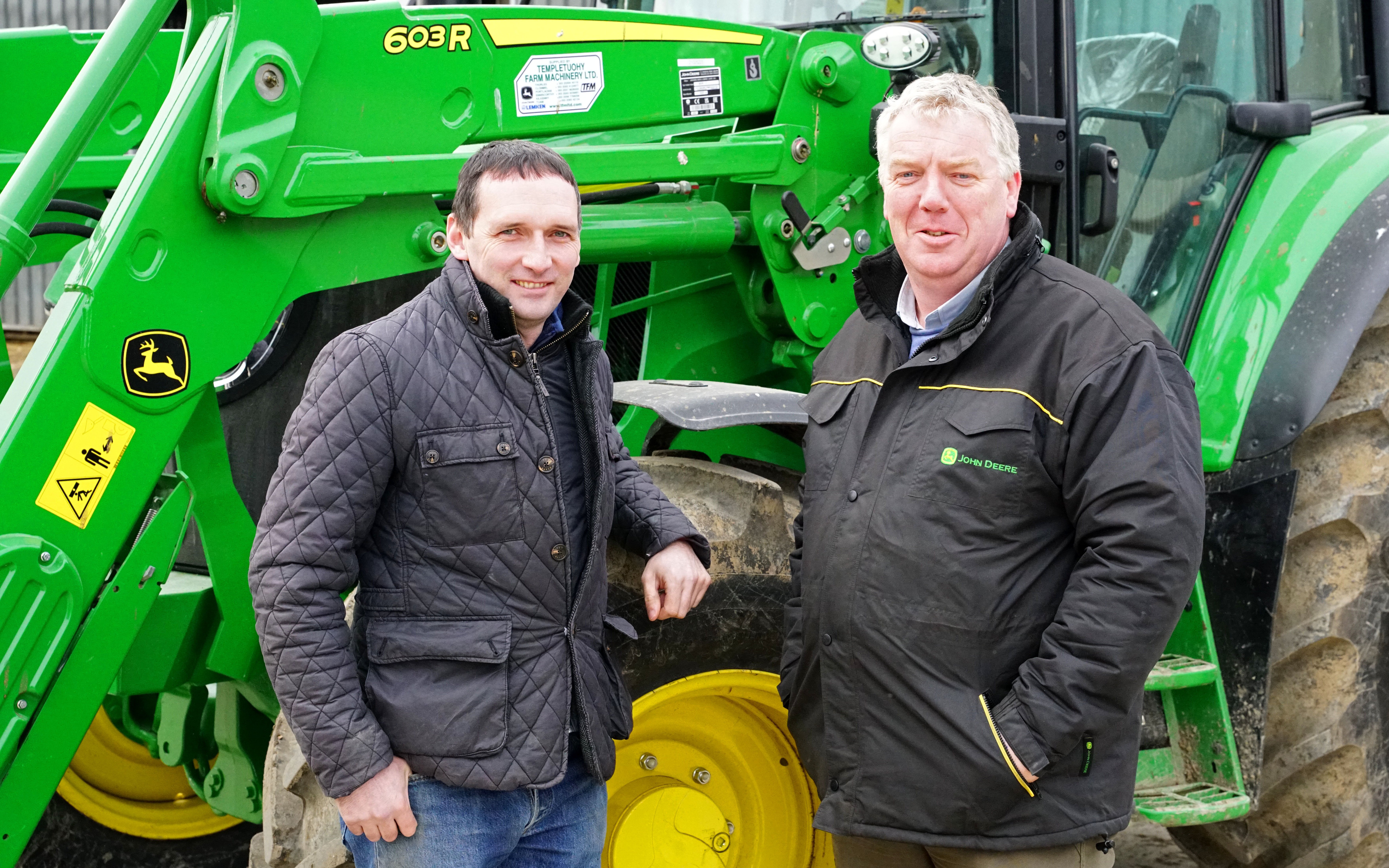 L-r: Kenneth Flynn, farm manager, David Murray, hire fleet manager for TFM