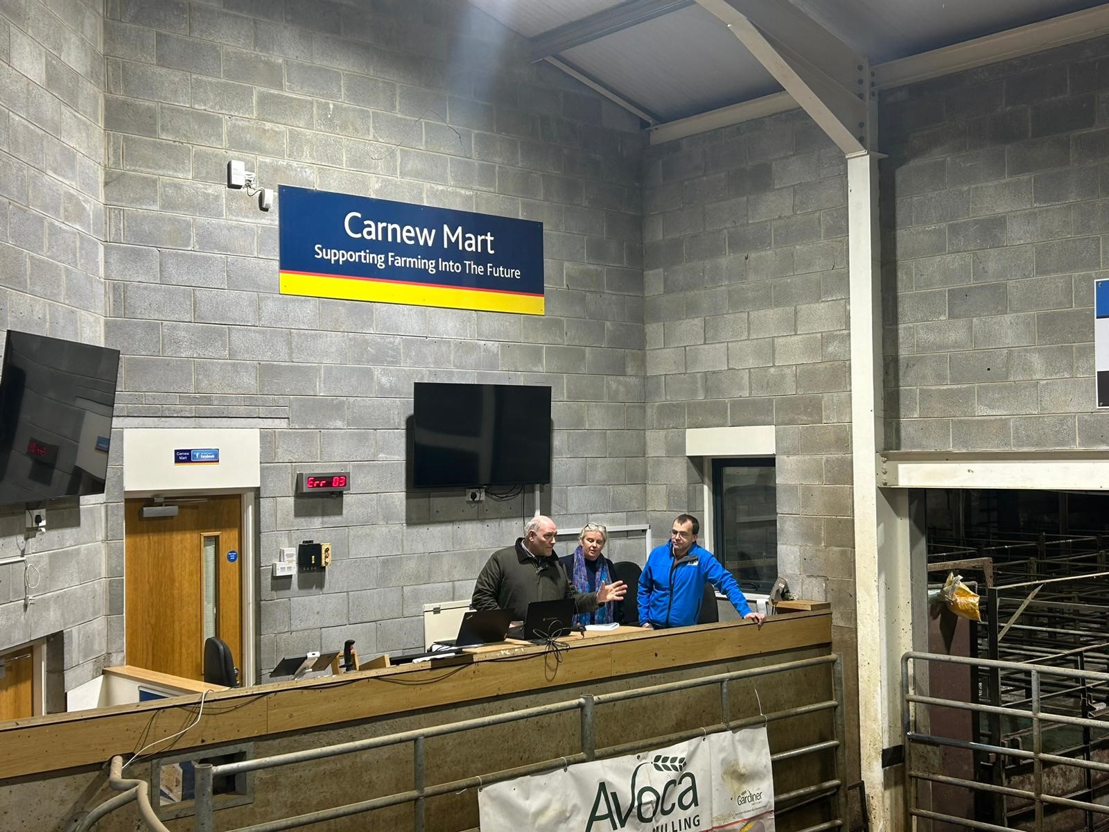 IFA dairy chair Stephen Arthur speaking at Carnew Mart