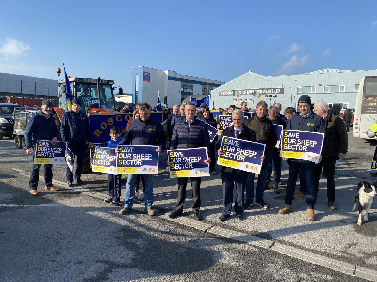 IFA mobilising as it takes to the streets of Roscommon led by IFA president Tim Cullinan and IFA sheep committee chair Kevin Comiskey