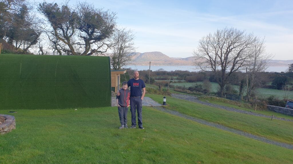 Chris pictured with his son, Danny