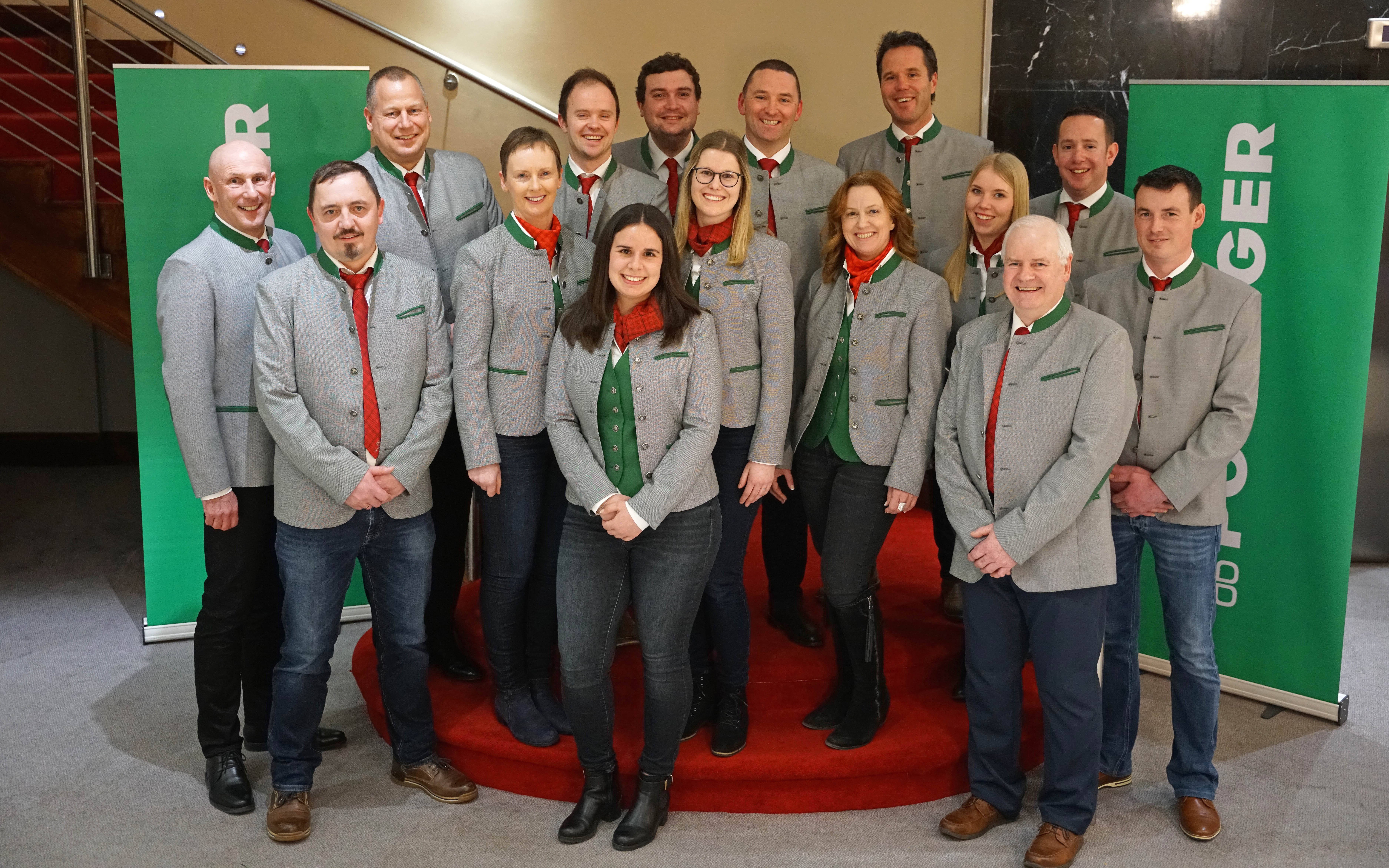 The staff of Pottinger Ireland with Austrian colleagues at its 10th anniversary in Clonmel