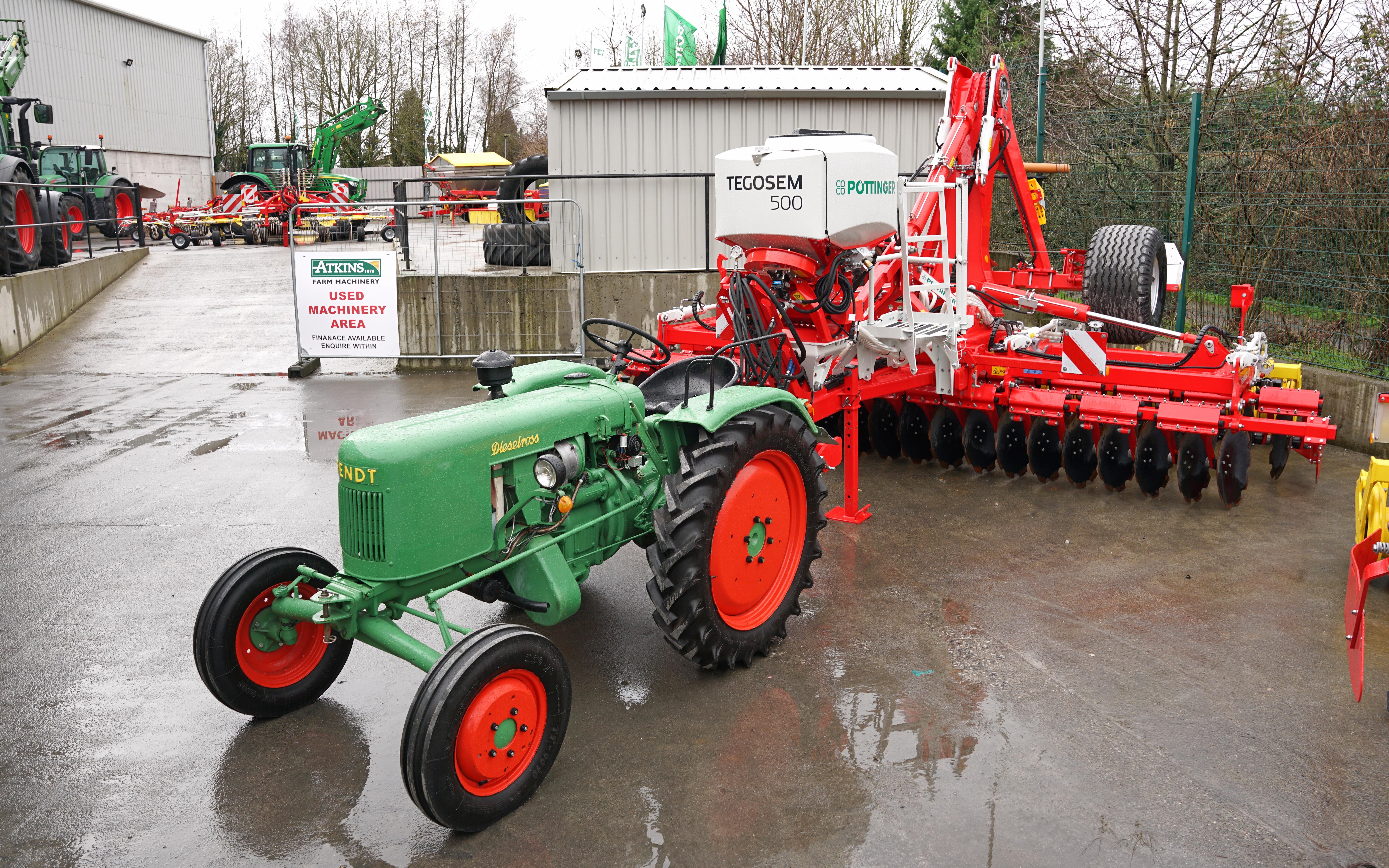 Atkins of Birr is not short of ambition, matching a 1956 Dieselross to a 5m Pottinger Terradisc
