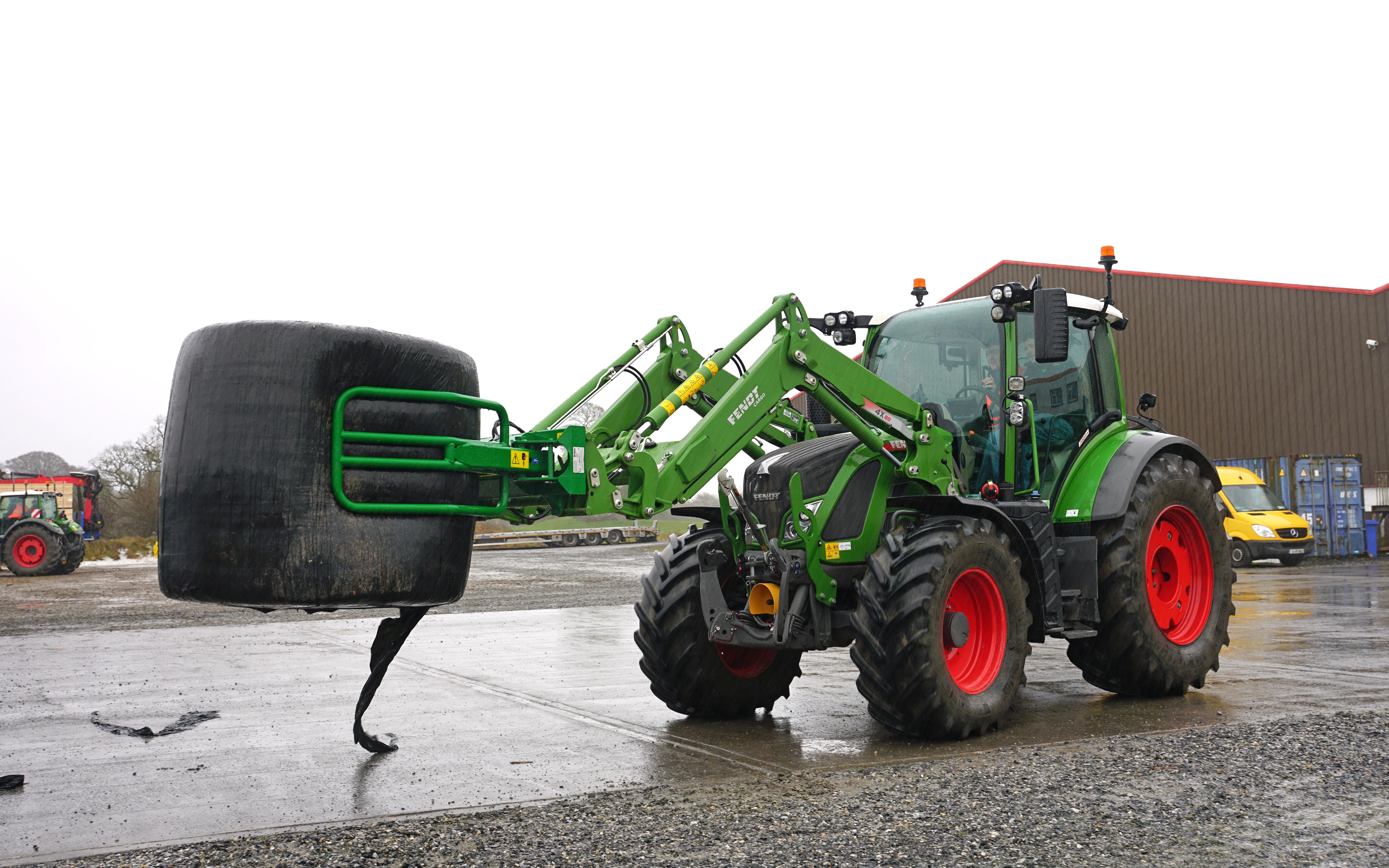 Despite being rained off the field, visitors could try out loader performance on some hard standing