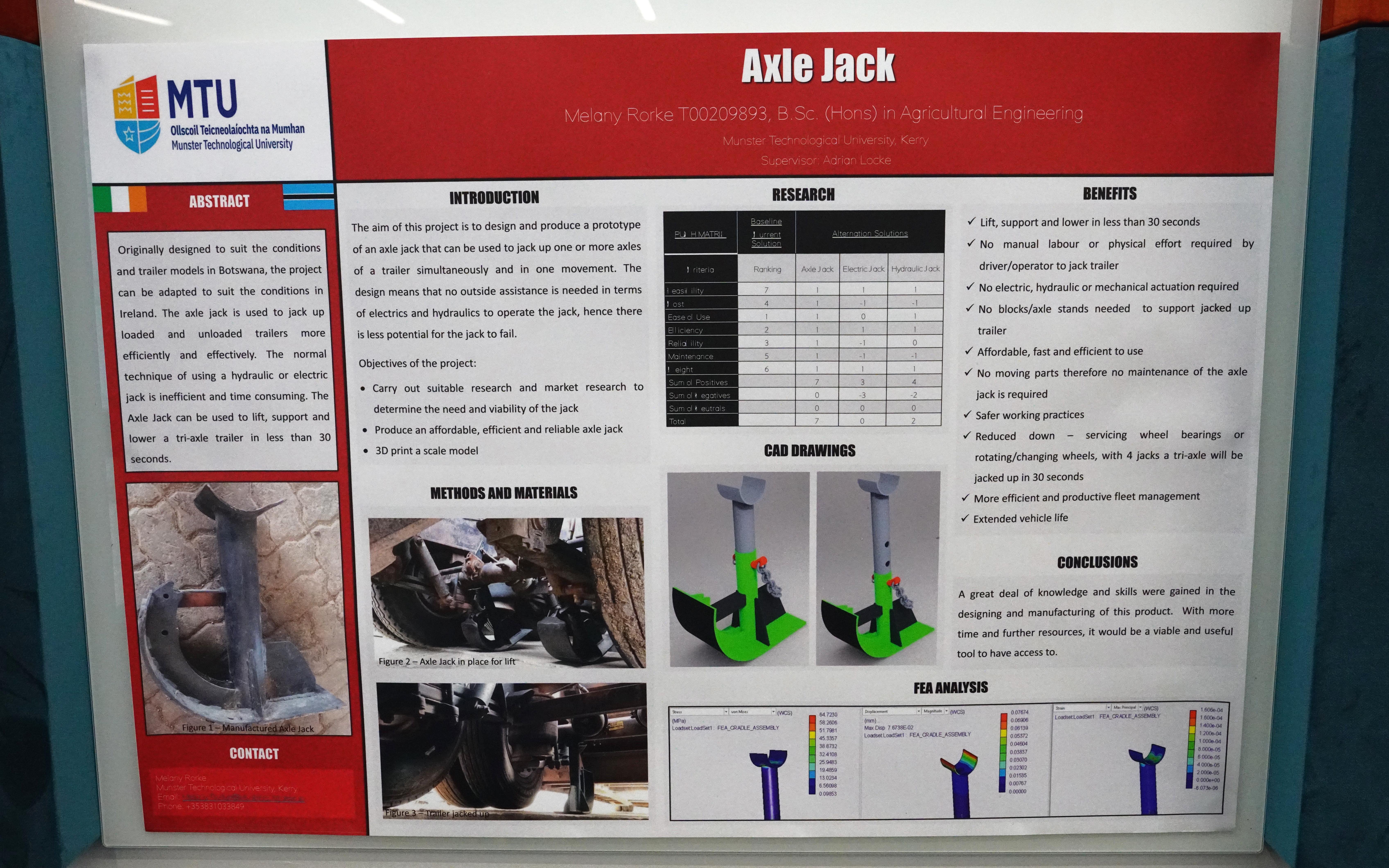 Poster presentation informed visitors of how CAD is being taught in the classroom