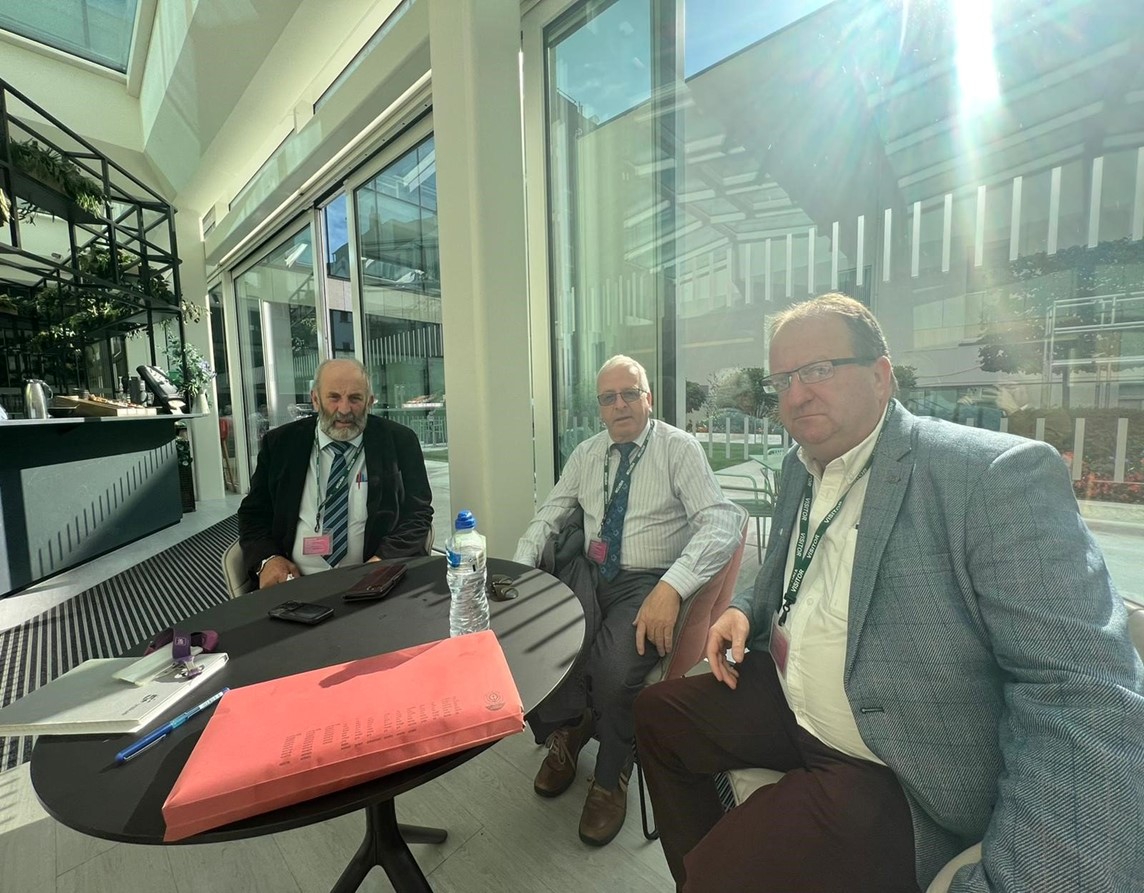 Deputy Michael Collins , Deputy Mattie McGrath and Deputy Danny Healy-Rae at AIB headquarters last summer