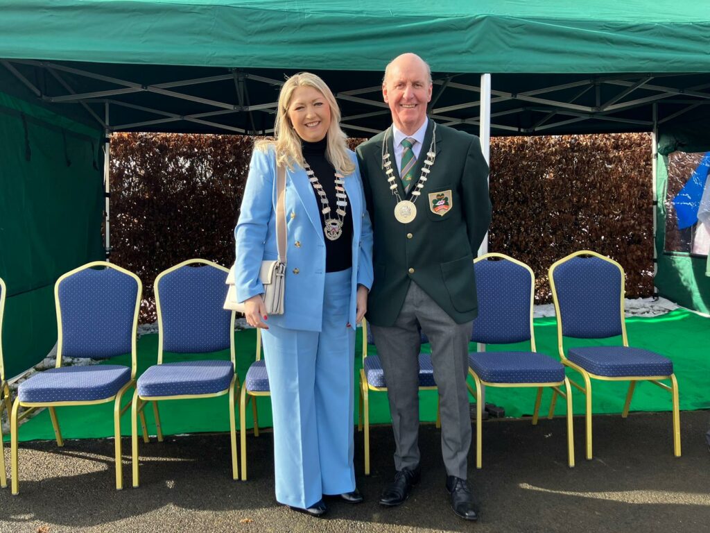 Cathaoirleach of Laois County Council, Thomasina Connell and president of the NPA, James Sutton