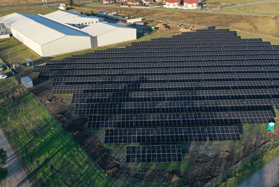 The solar power plant in Tychowo, Poland which will partly power Arla's repackaging facility. Image: Arla Foods