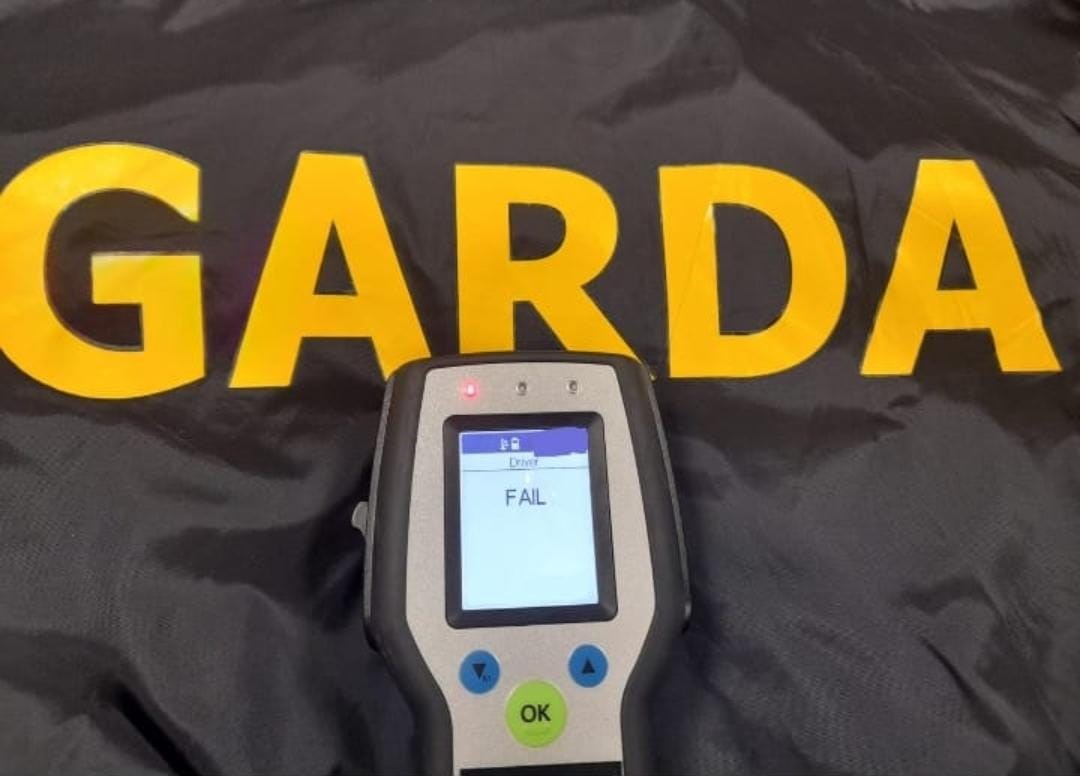 A failed alcohol breathalyser test. Image: An Garda Síochána Twitter