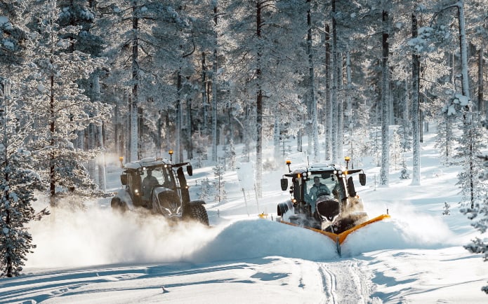 Clearing snow has always been a job for Valtras
