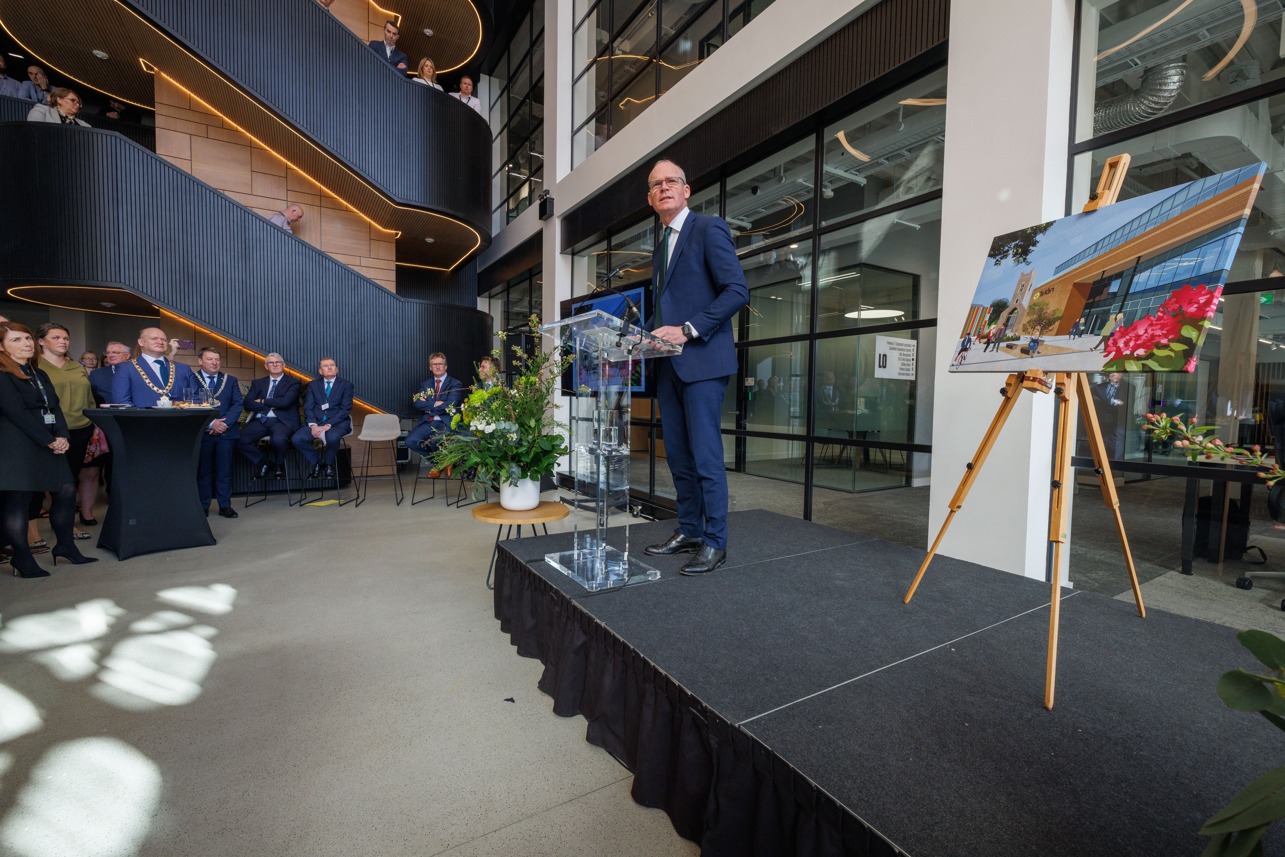 Pictured at the official opening of Tirlán’s new headquarters and collaborative hub at Abbey Quarter, Kilkenny is Minister for Enterprise, Trade and Employment Simon Coveney. Image: Dylan Vaughan