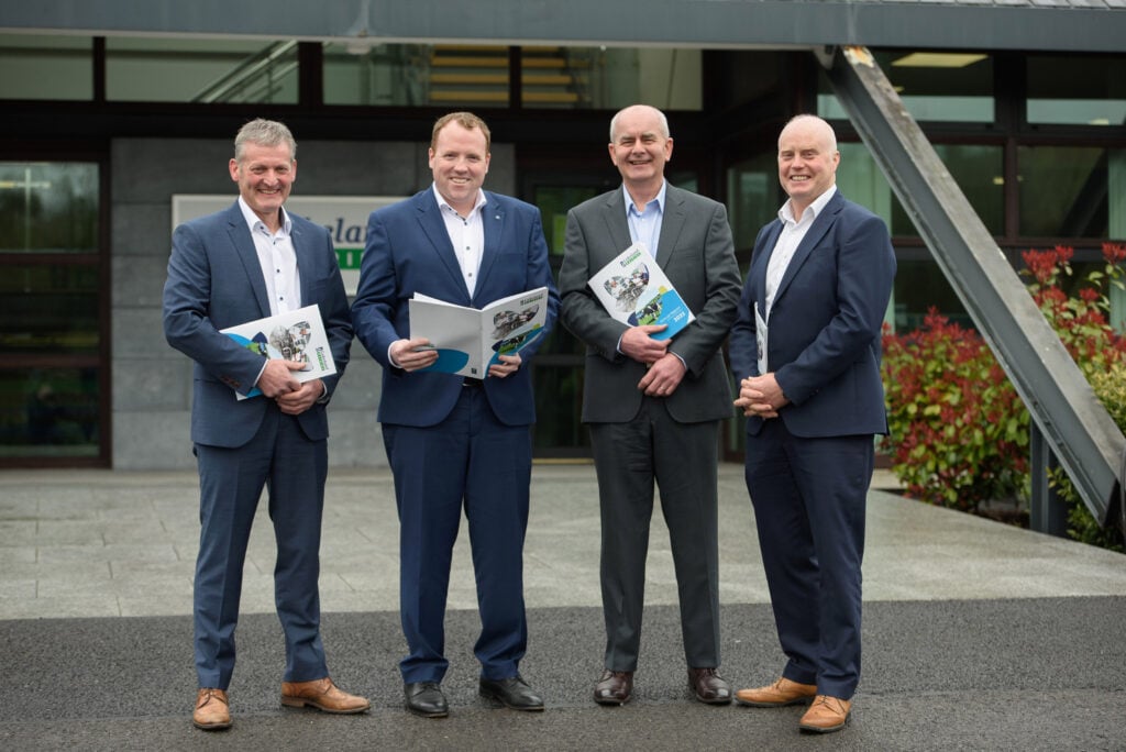 L-R: Keith Agnew, vice-chair; Colin Kelly, group CEO; Peter Sheridan, group chief financial officer; Niall Matthews, chair, Lakeland Dairies