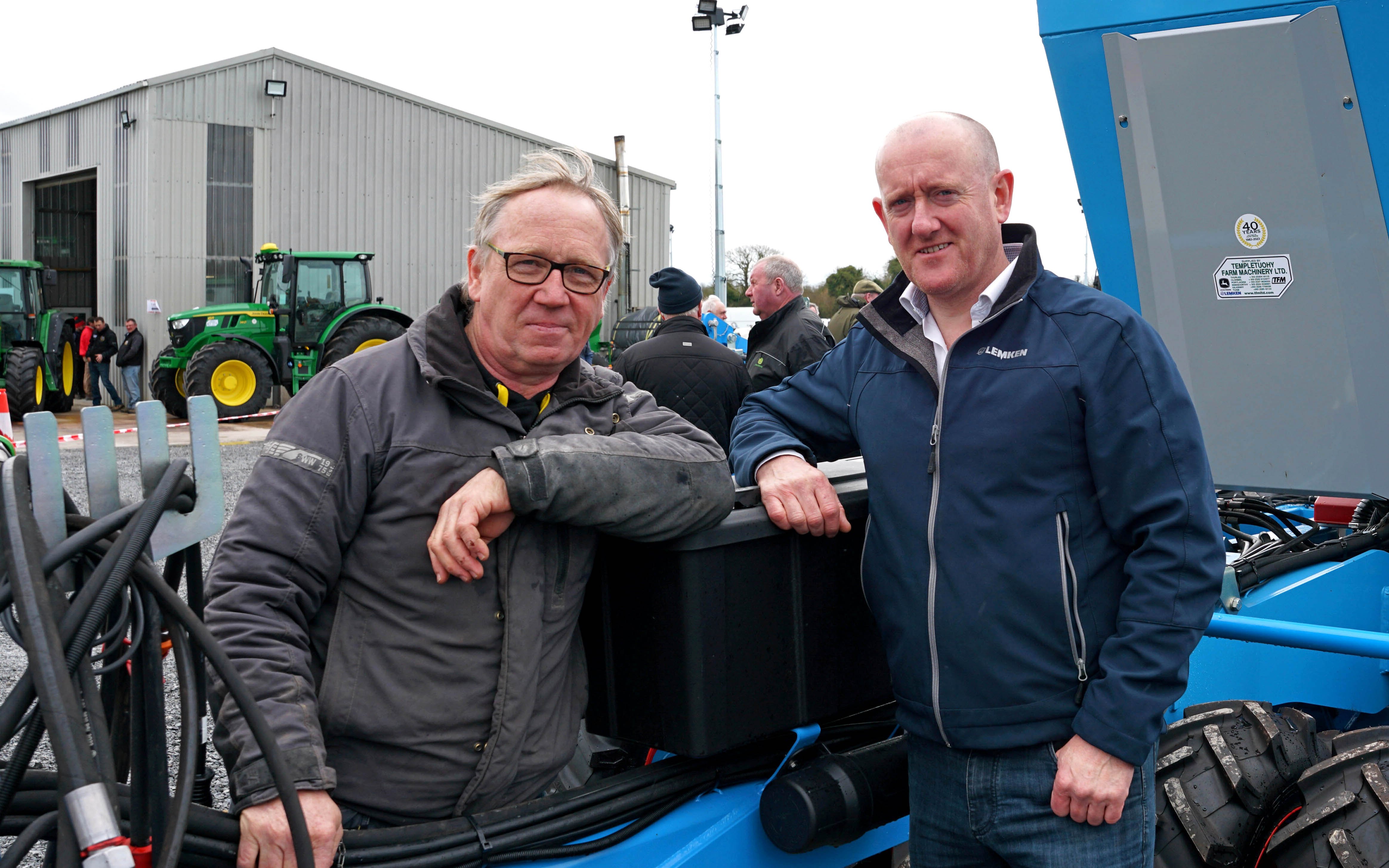 John Hughes (left) with Derek Delahunty of Lemken at the recent TFM open day