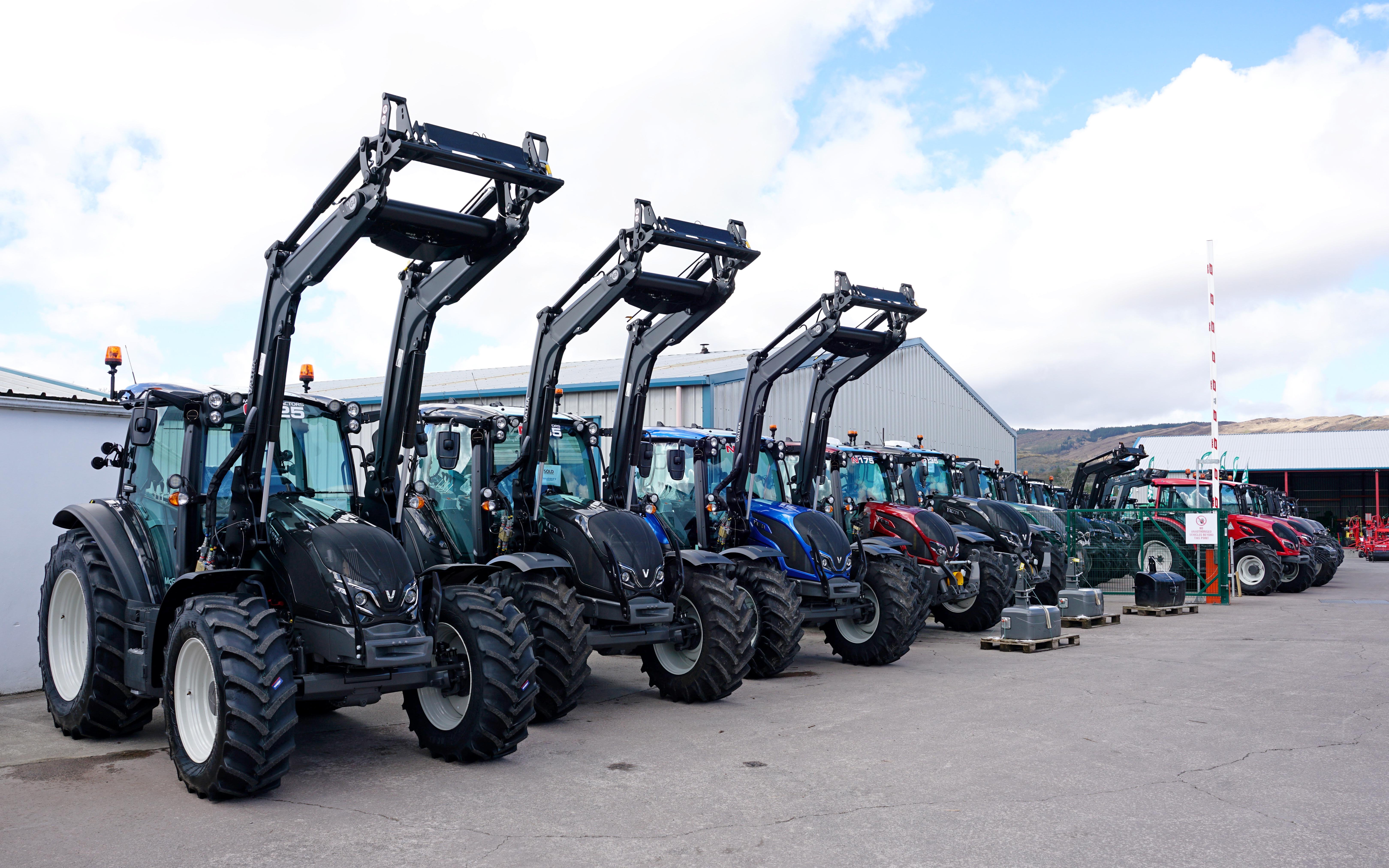 An impressive display of new and used Valtras awaited visitors to the open day