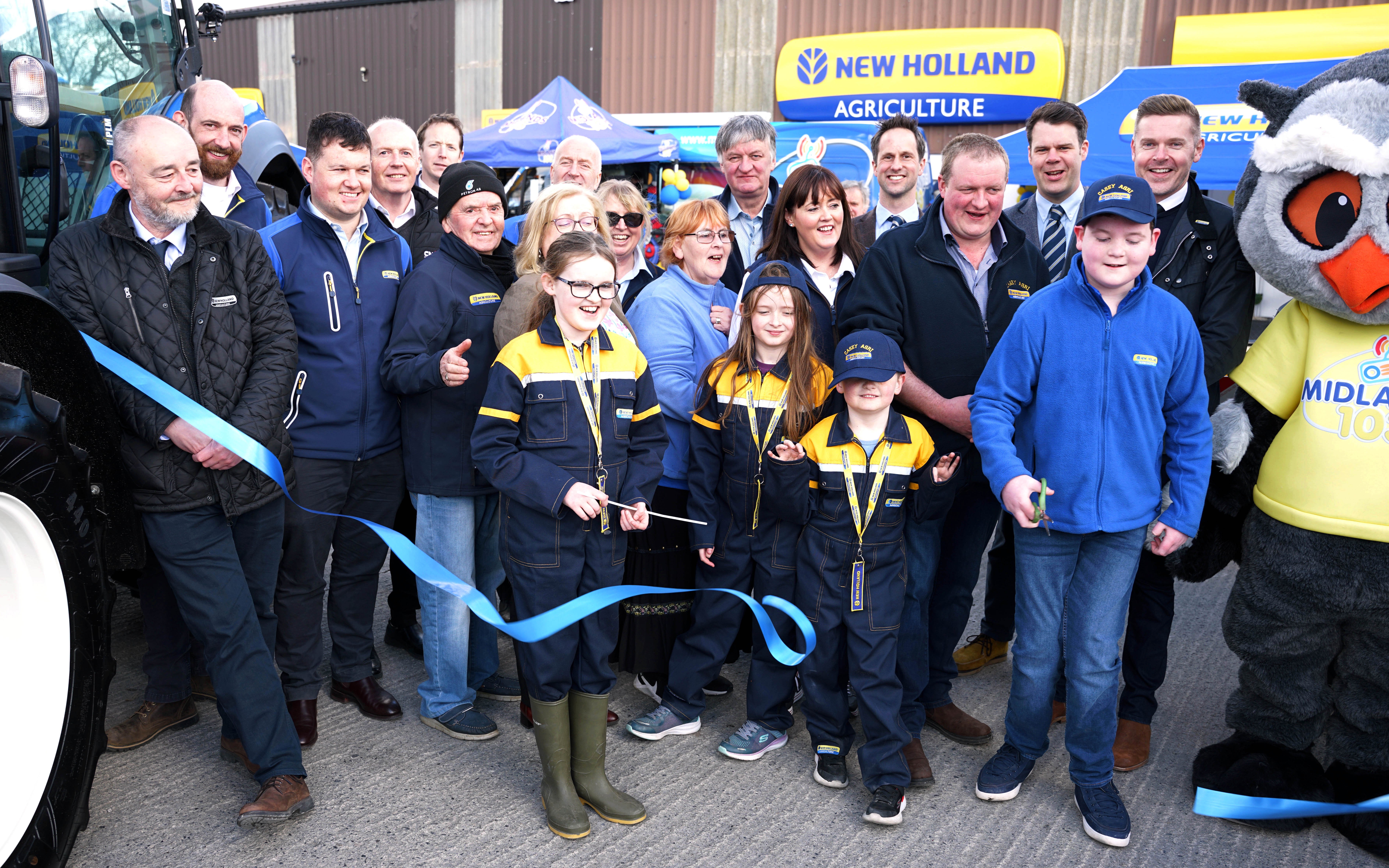 Sean Cunningham cuts the tape to mark the official opening of Casey Agri