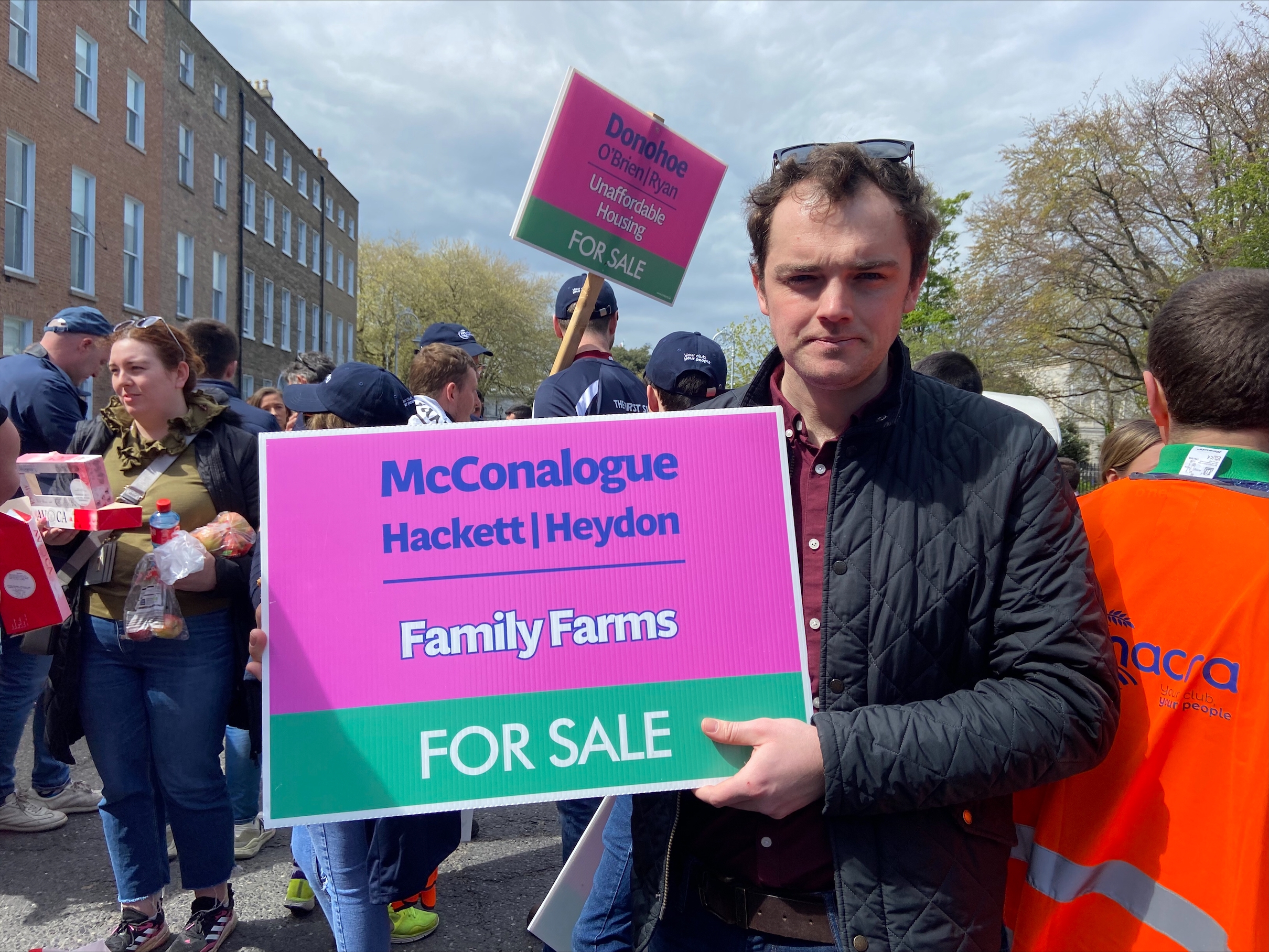 A Macra member in Dublin today