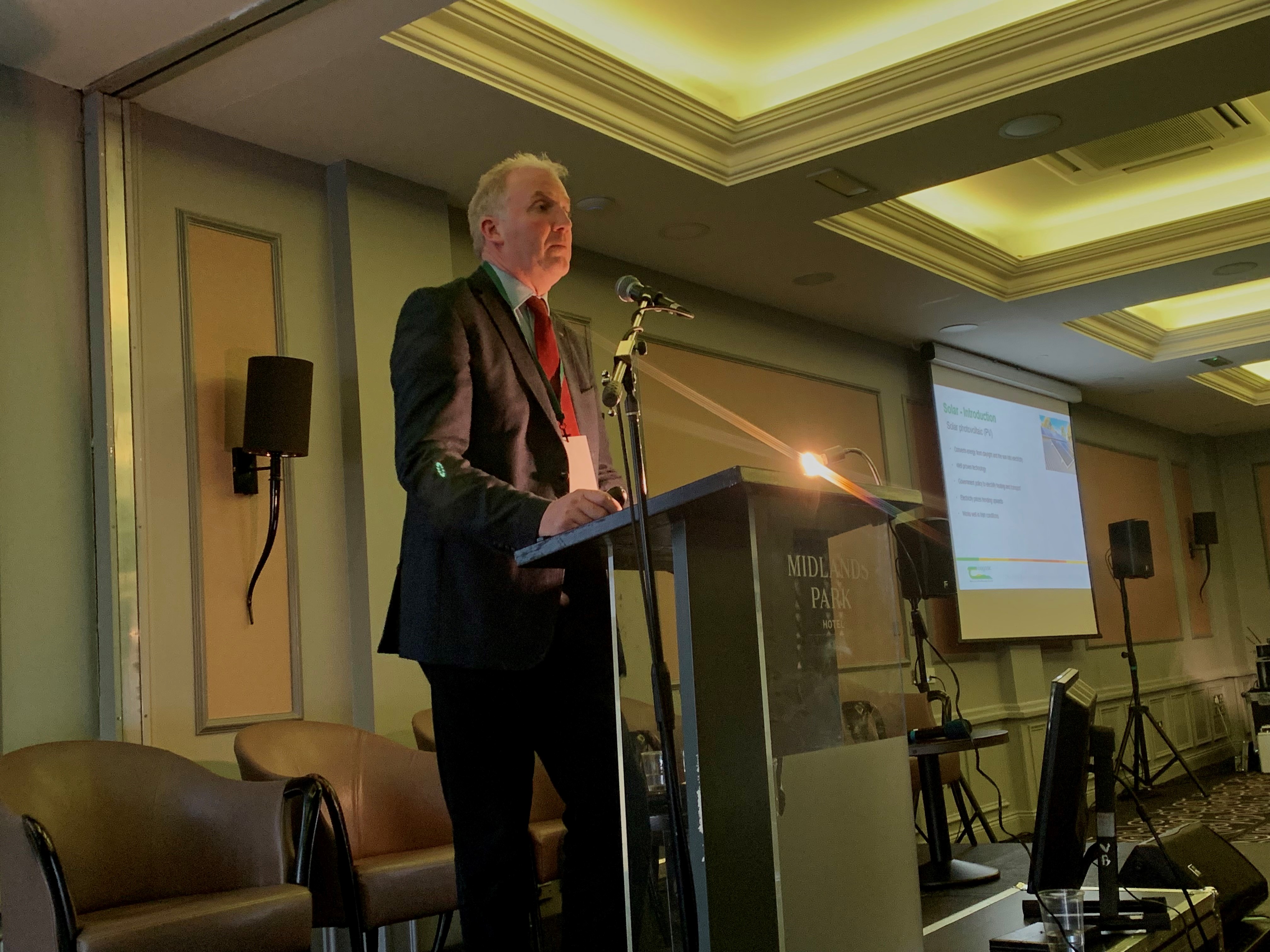 Energy and rural development specialist with Teagasc, Barry Caslin at the Irish Pig Health Symposium 2023