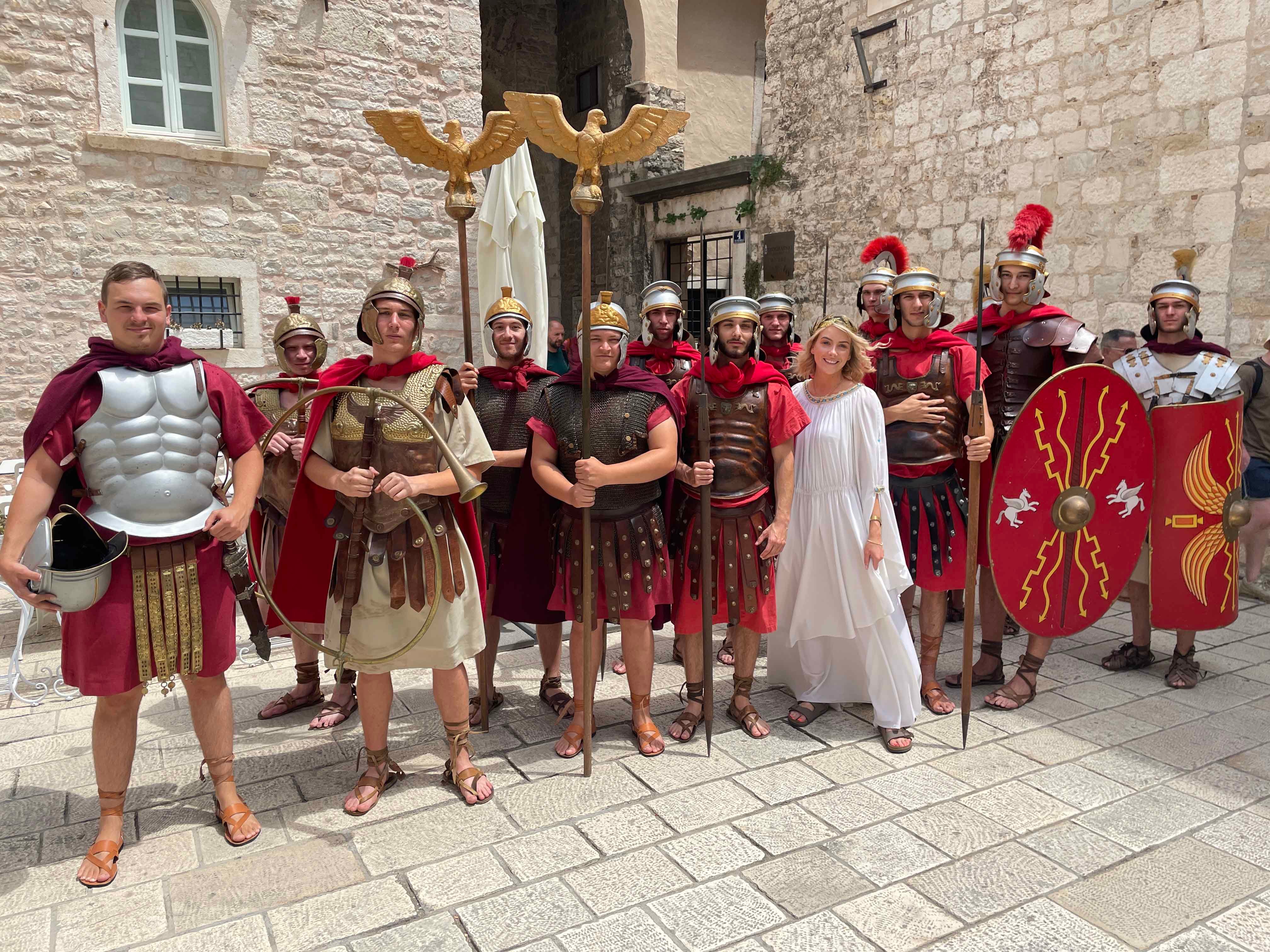 The presenters meeting some locals in Split, Croatia