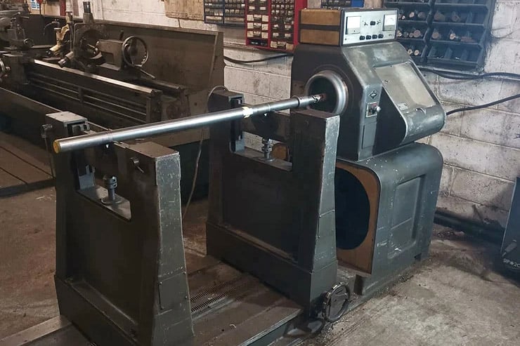 Balancing machine by Jackson Bradwell . Length 2.8m, width 1m, height 1.5m