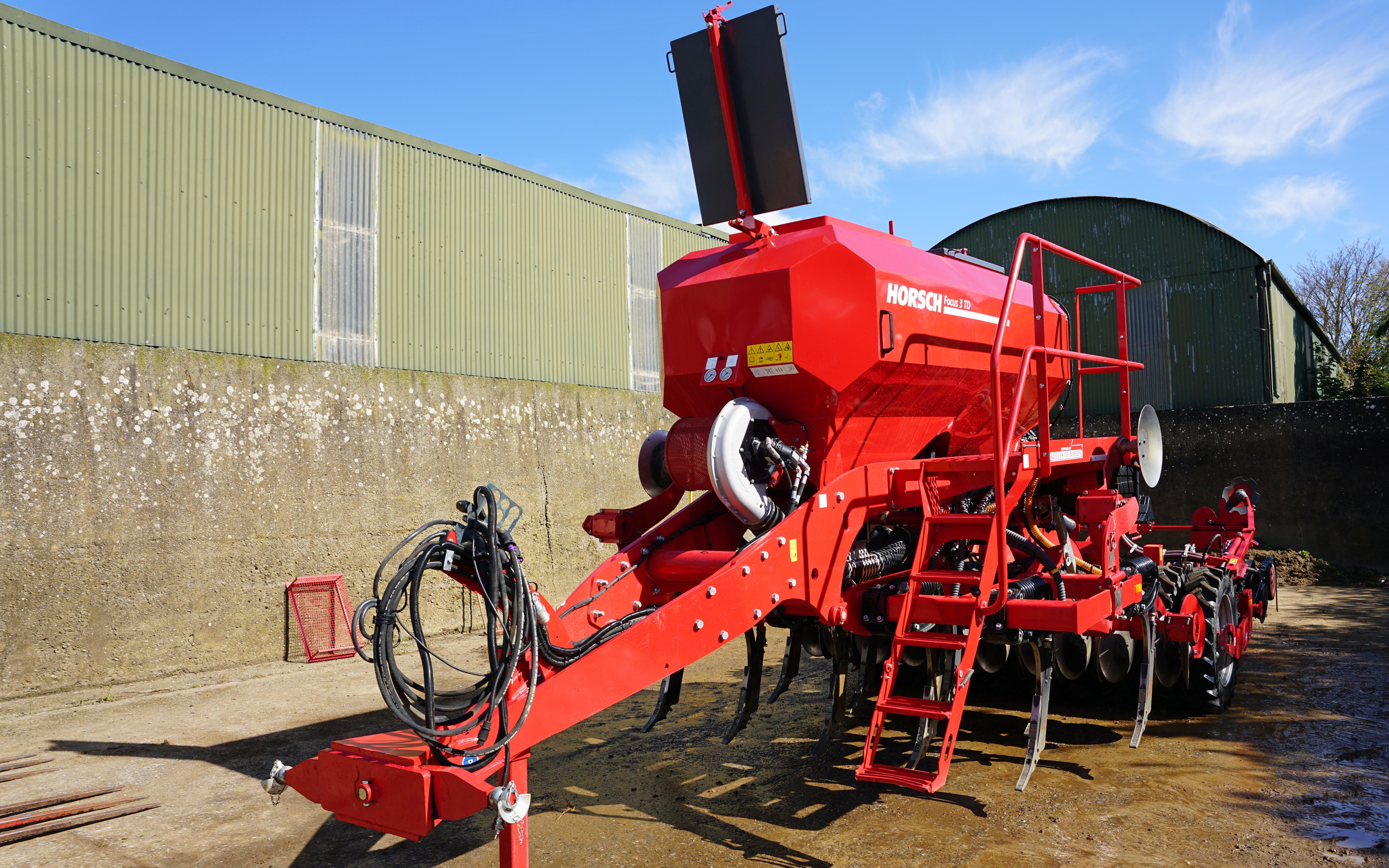 The Horsch Focus drill is new for the season. The brothers are particularly impressed with the seed placement