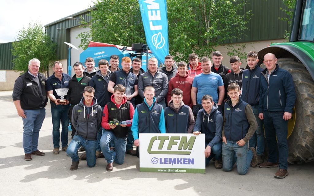Students of the crops and machinery course at the presentation of the awards