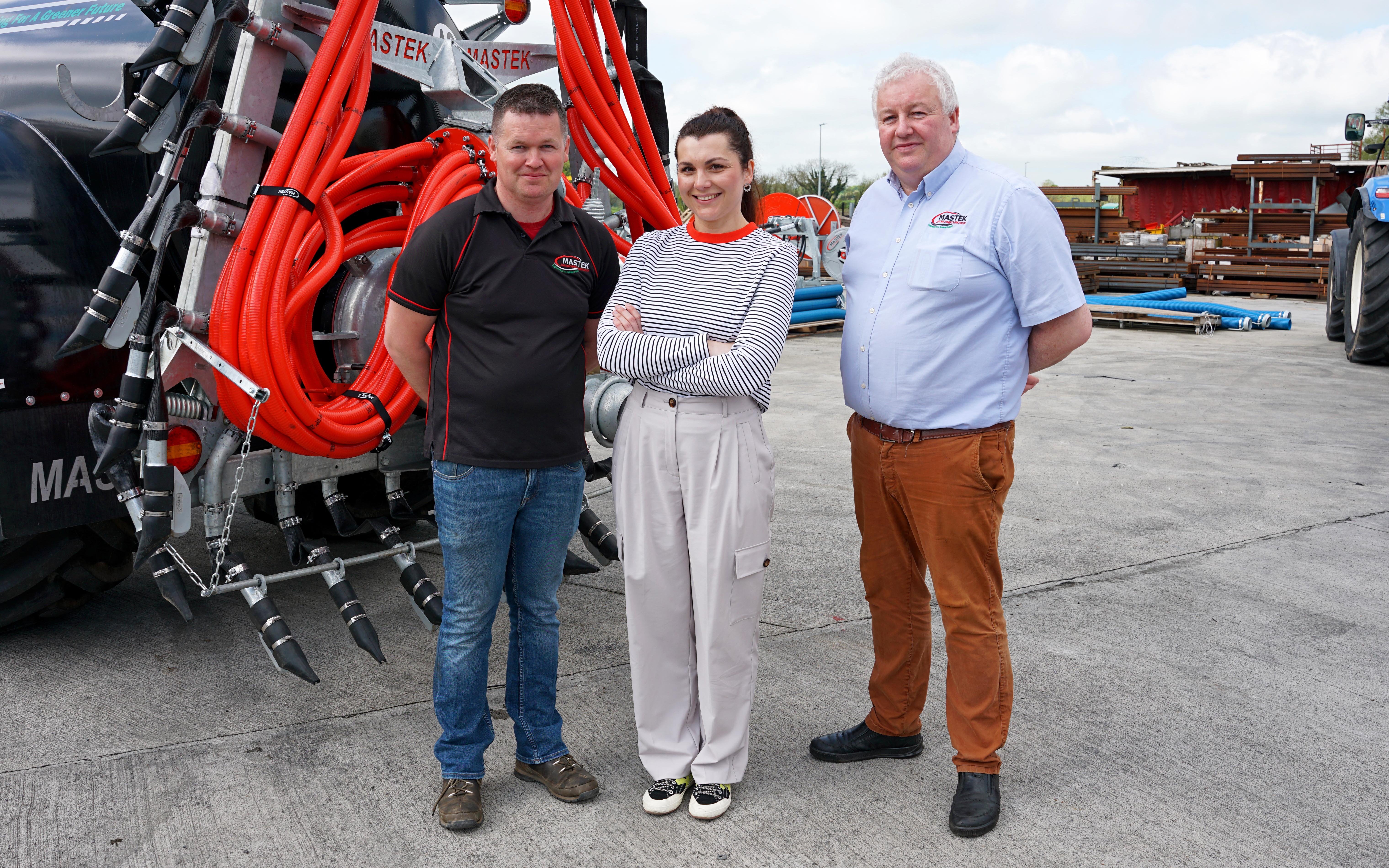 L-R: Noel Markey, sales manager, Yuliia Kabull, marketing, and Paul Quin, managing director