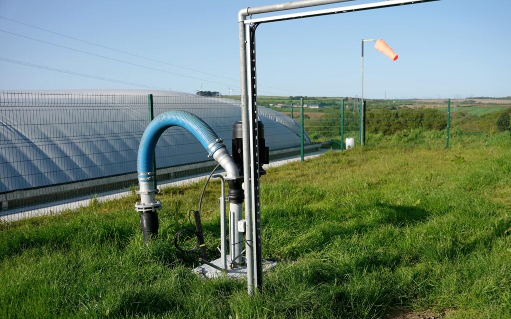 New Holland, in conjunction with Bennamann, is effectively turning existing lagoons into AD plants with its methane collection system
