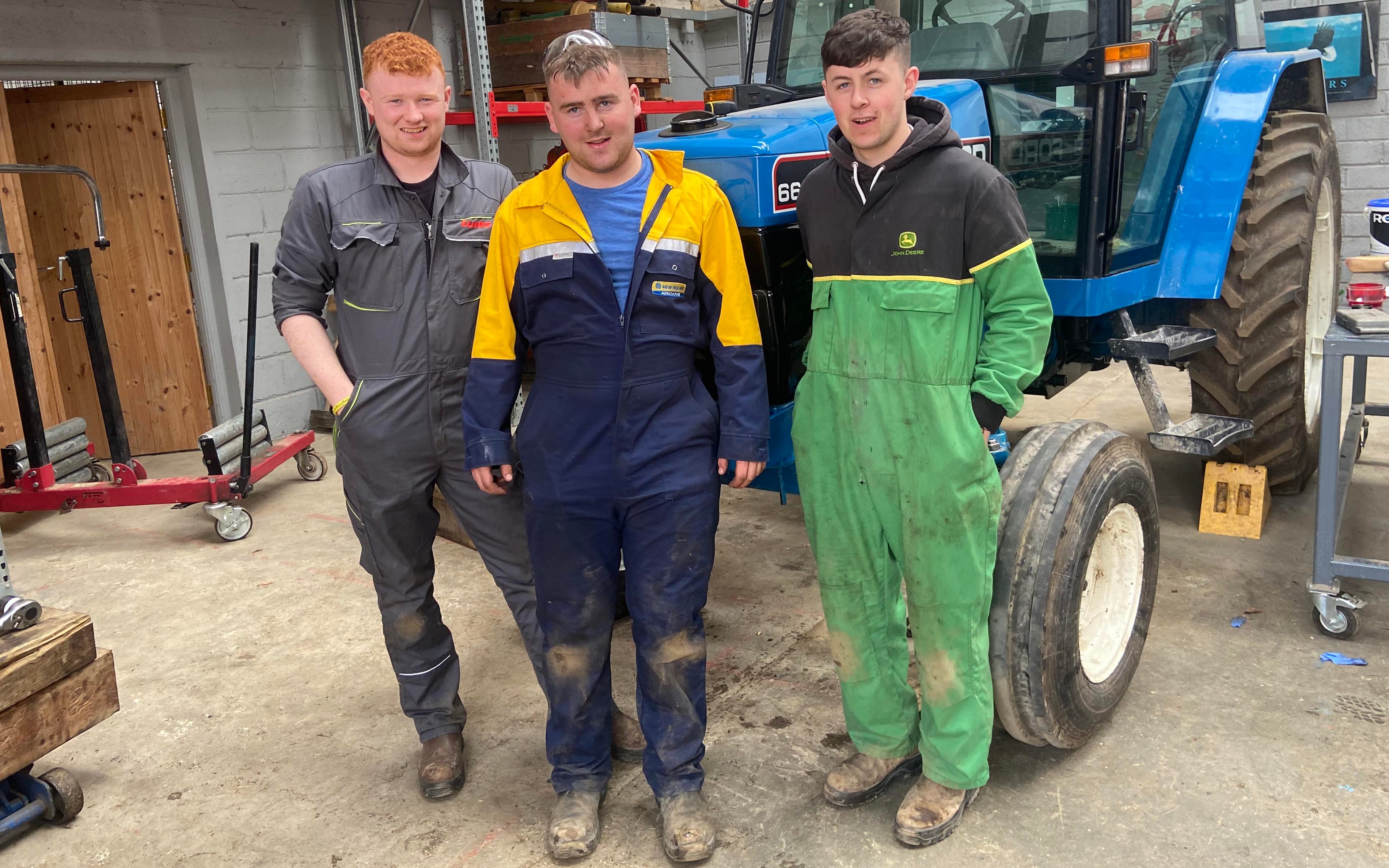 The college keeps a couple of old Ford 40 series tractors to help teach the basics. This 8640 has just had its front axle rebuilt