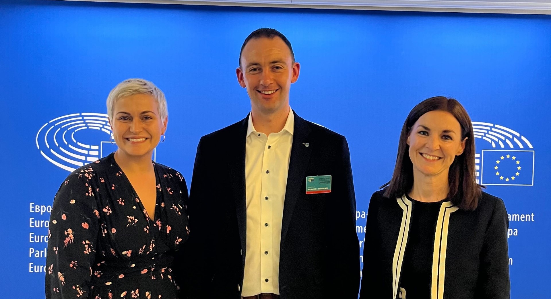 L-R: MEP Maria Walsh; Dr. Tomás Russell, UCD School of Agriculture and Food Science; and Louise McHugh, UCD School of Psychology