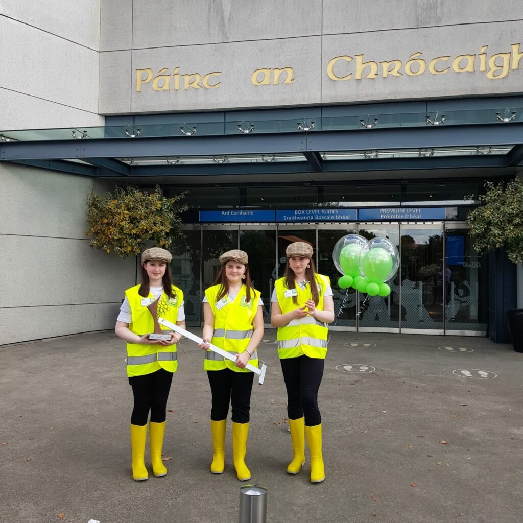 The victorious trio leaving Croke Park