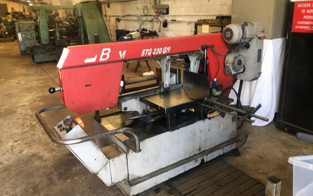 Bomar STG 320 GH band saw has maximum cutting diameter of  320mm