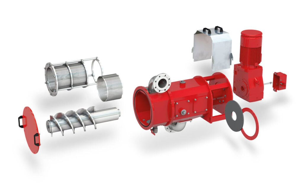 The layout of the Xsplit leaves a gap between the the screw press and motor