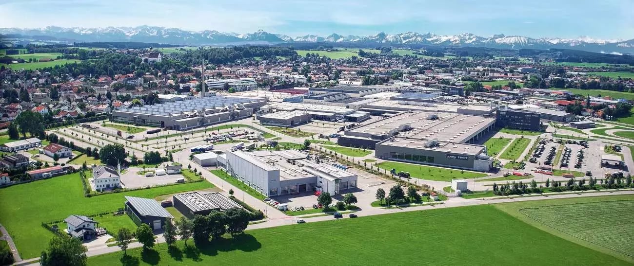 Fendt's Marktoberdorf factory today which is claimed to be the most modern tractor factory in Europe