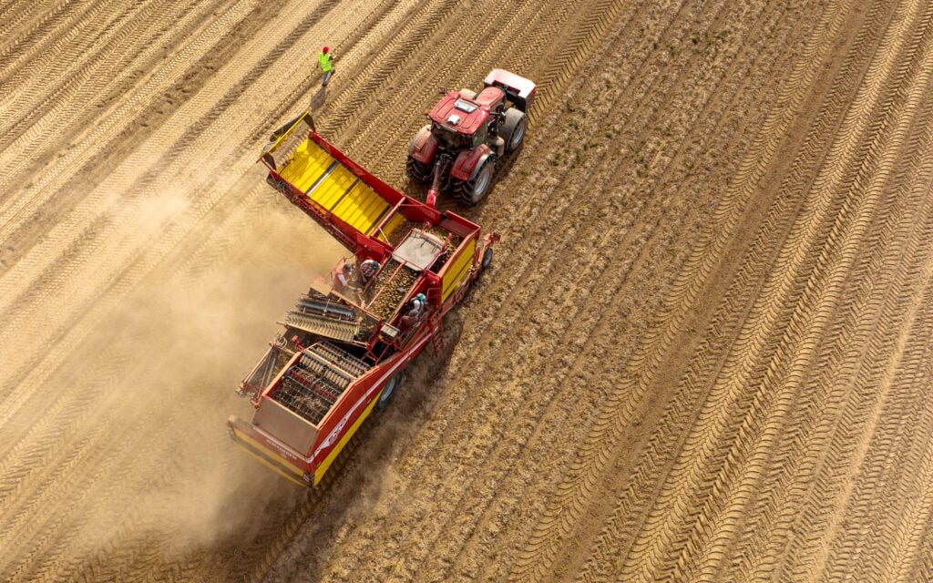 Infinitely variable gear ratios are a big plus at all stages of potato cropping according to Case