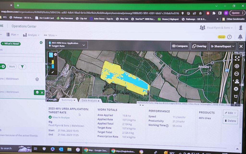 Prescription maps are based on spectral analysis by drone