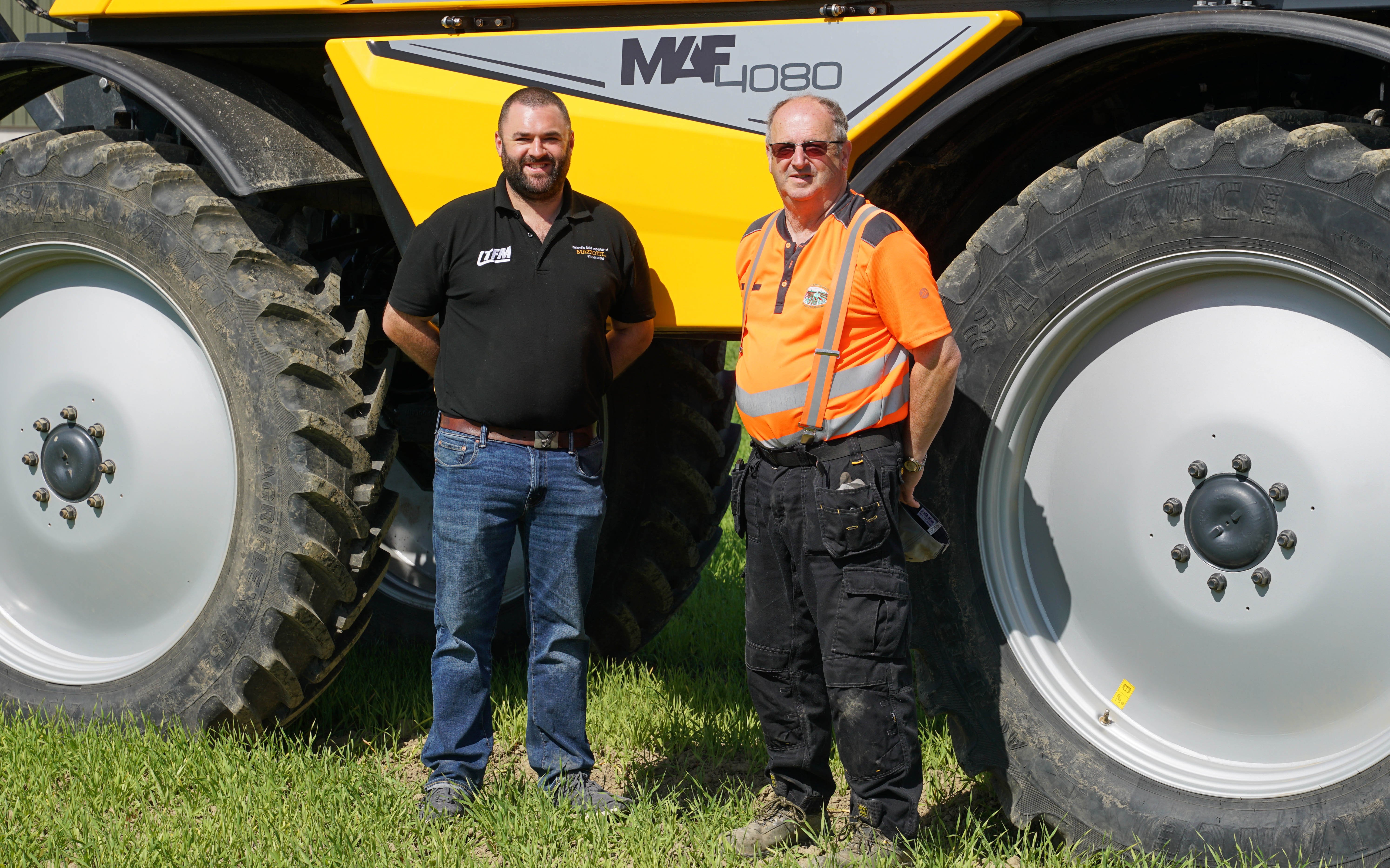 Niall Flynn with his father Jerry, who has taken to the Mazzotti after 23 years of the MD4200