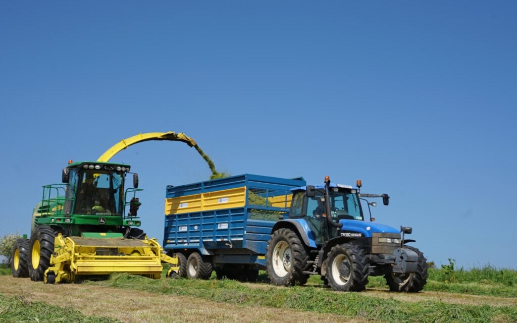 Pat Hanley currently runs a John Deere 7500 harvester at the core of his silage operation