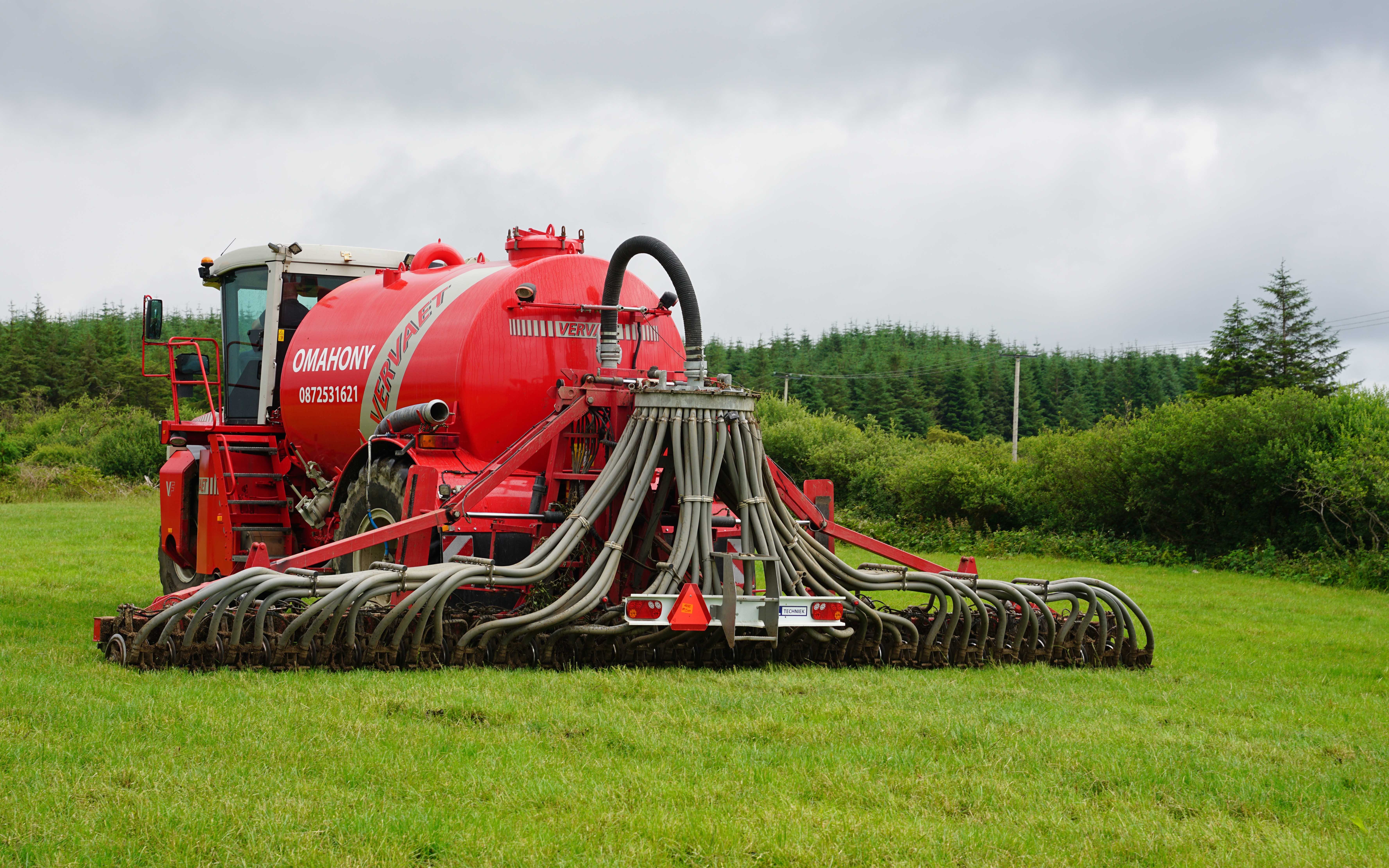 At 2,500 gallons per acre, there is very evidence that the field has been treated