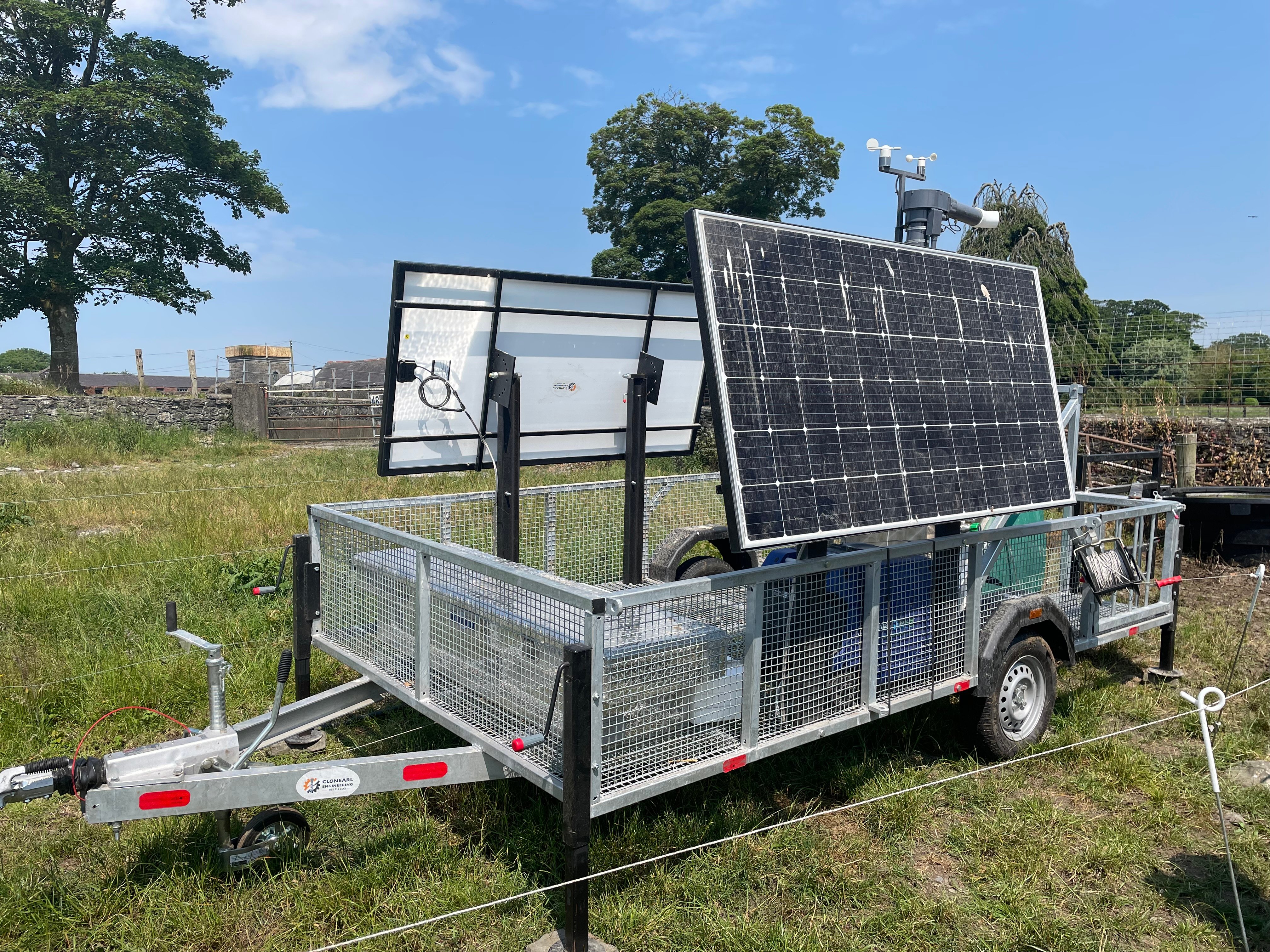 The GreenFeed system is solar powered
