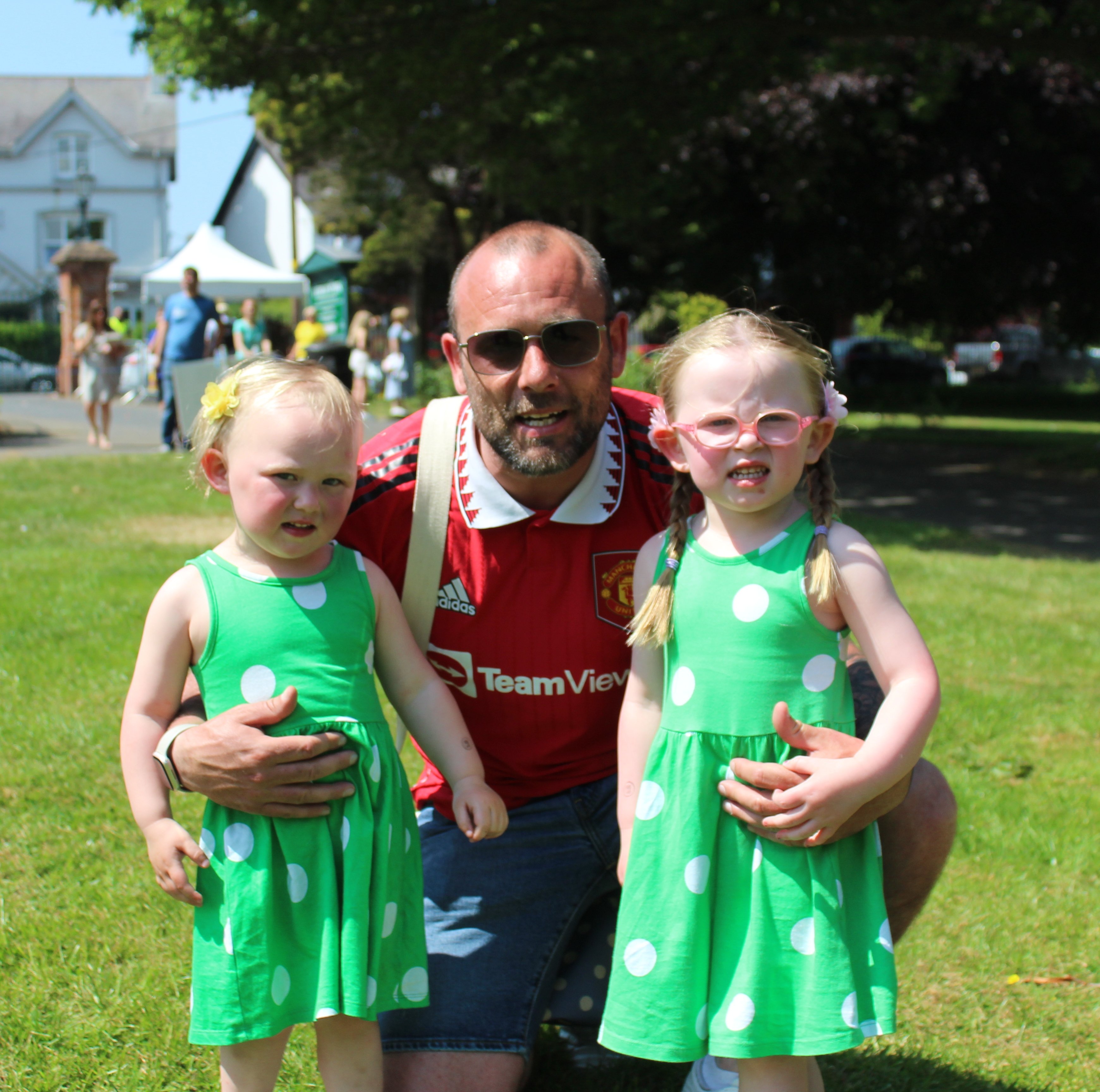 Enjoying their day at Lurgan Show 2023, Paddy McMahon, from Lurgan with his daughters Eabha Rose and Fiadh