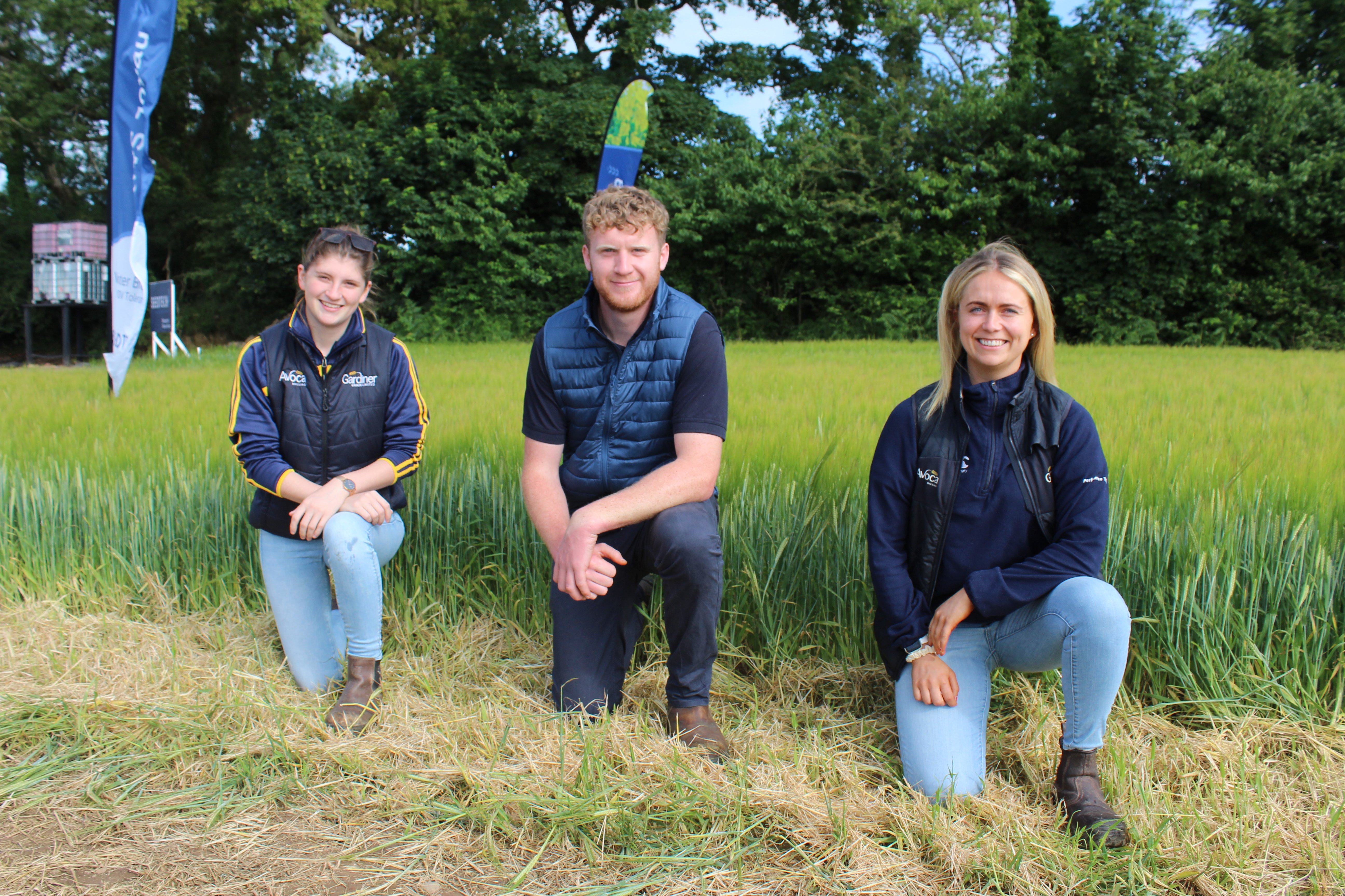 Enjoying the Seedtech open day (l-r): Nadine Byrne; Joe Gardiner; and Amanda Hollingsworth - all with Co. Wexford-based, Gardiner Grain