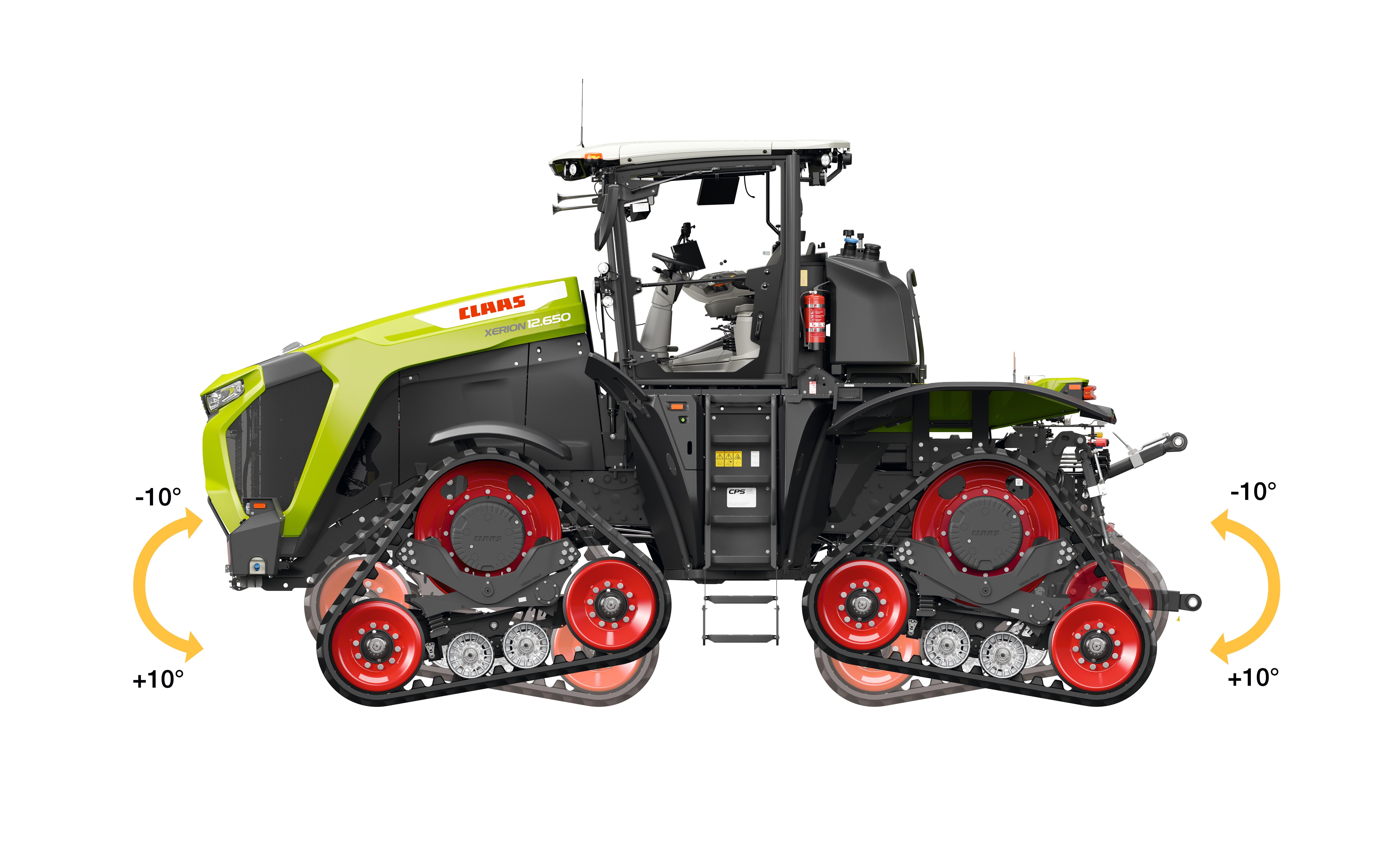The Terr Trac units can articulate to accommodate uneven terrain