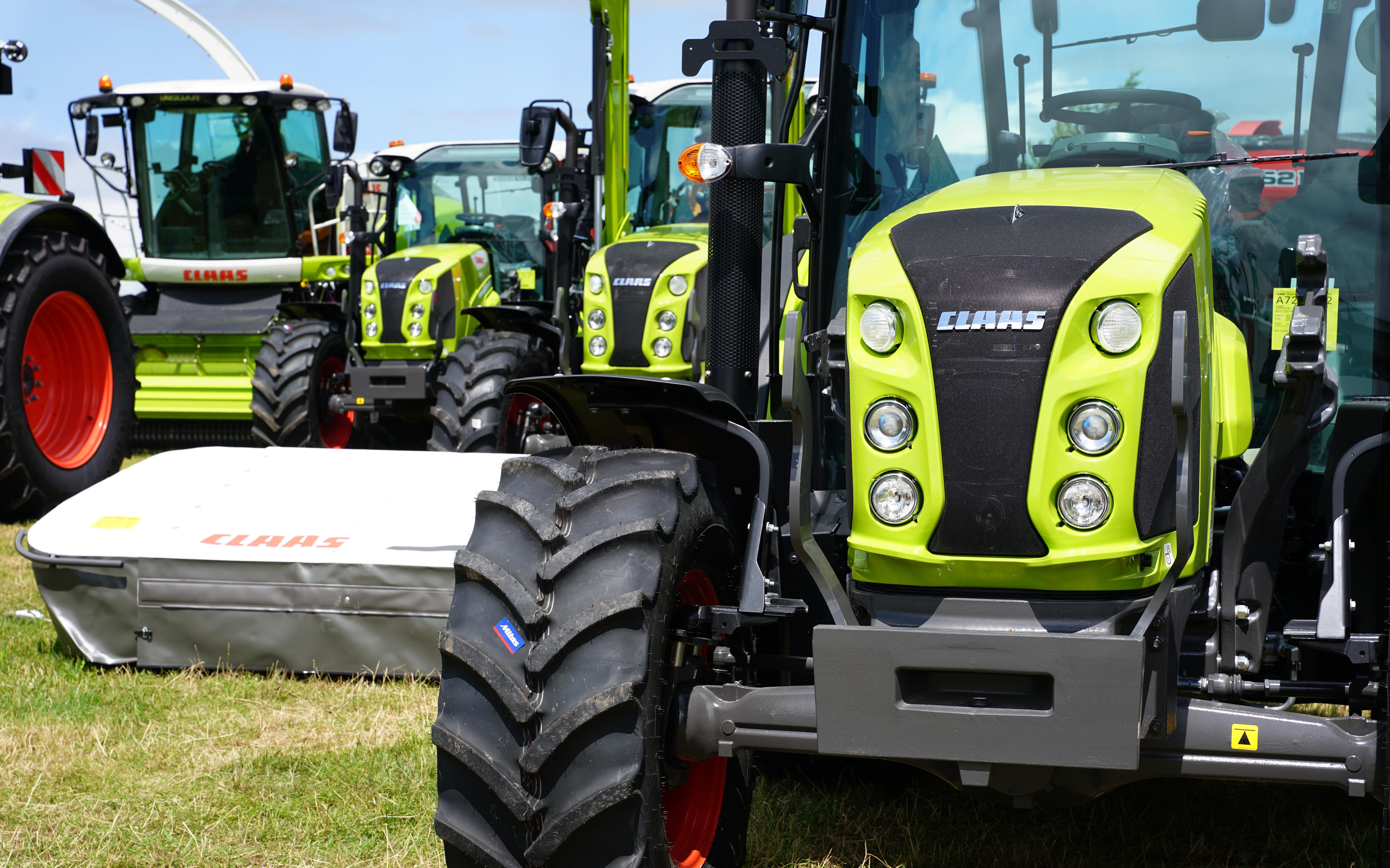Claas has a wide range of tractors, harvesters and loaders on its large display area, allowing visitors to get a good look at the machine without being crowded out