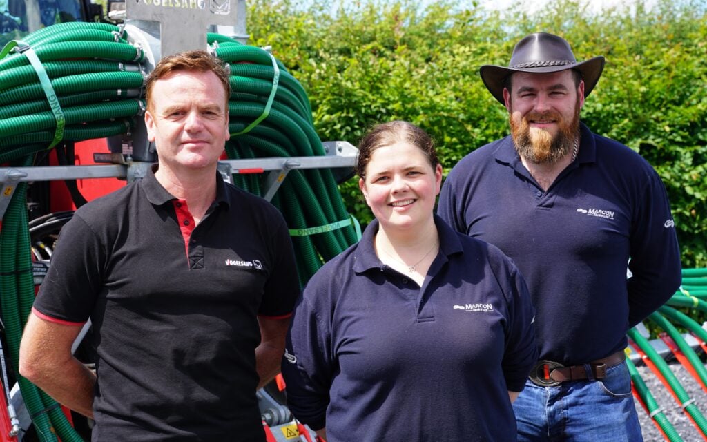 L-r: David Whelehan of Vogelsang with Andrea Connolly and Fergal Marron