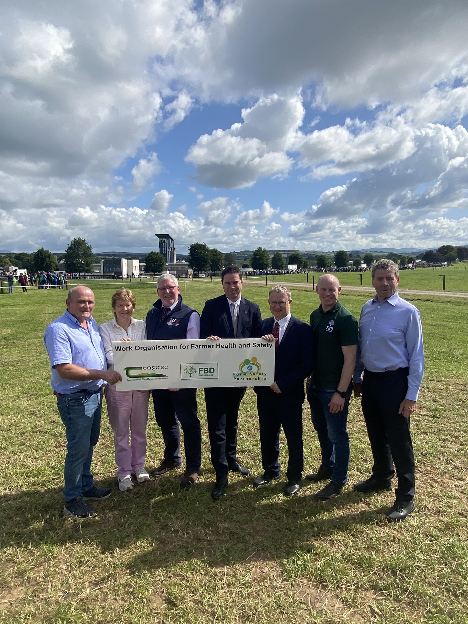 Minister Martin Heydon joined by farmer Jimmy Cotter to launch the first farm safety video of a series Source: Teagasc